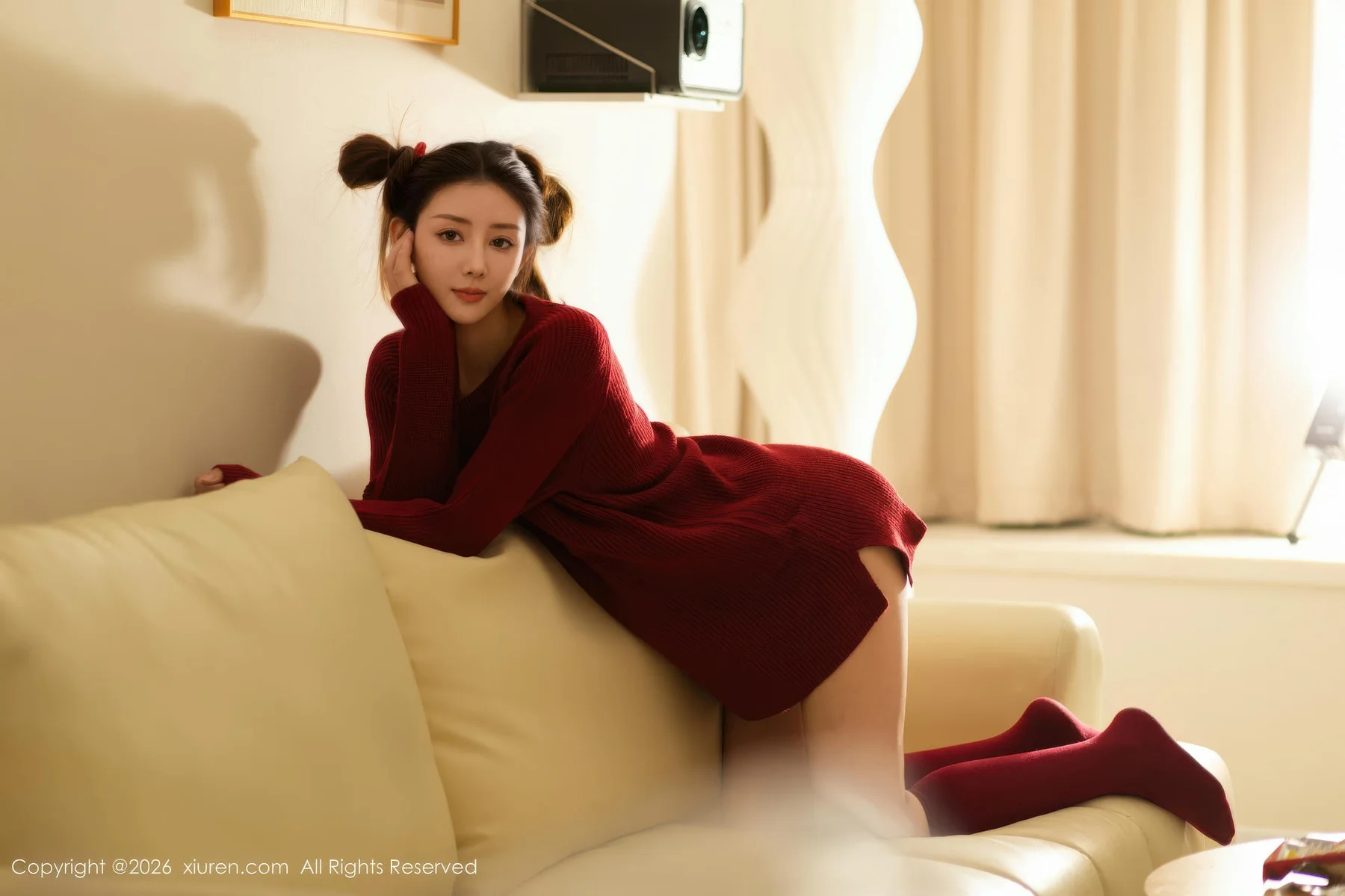 XiuRen 秀人 No.11198 悦兮 深色毛衣美腿丝袜 - 2