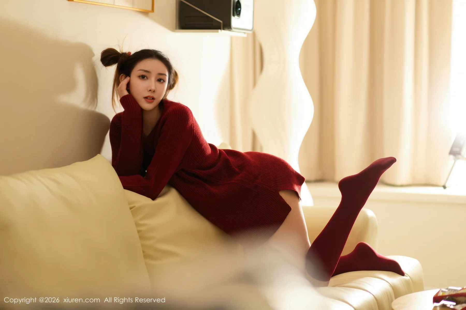 XiuRen 秀人 No.11198 悦兮 深色毛衣美腿丝袜 - 4