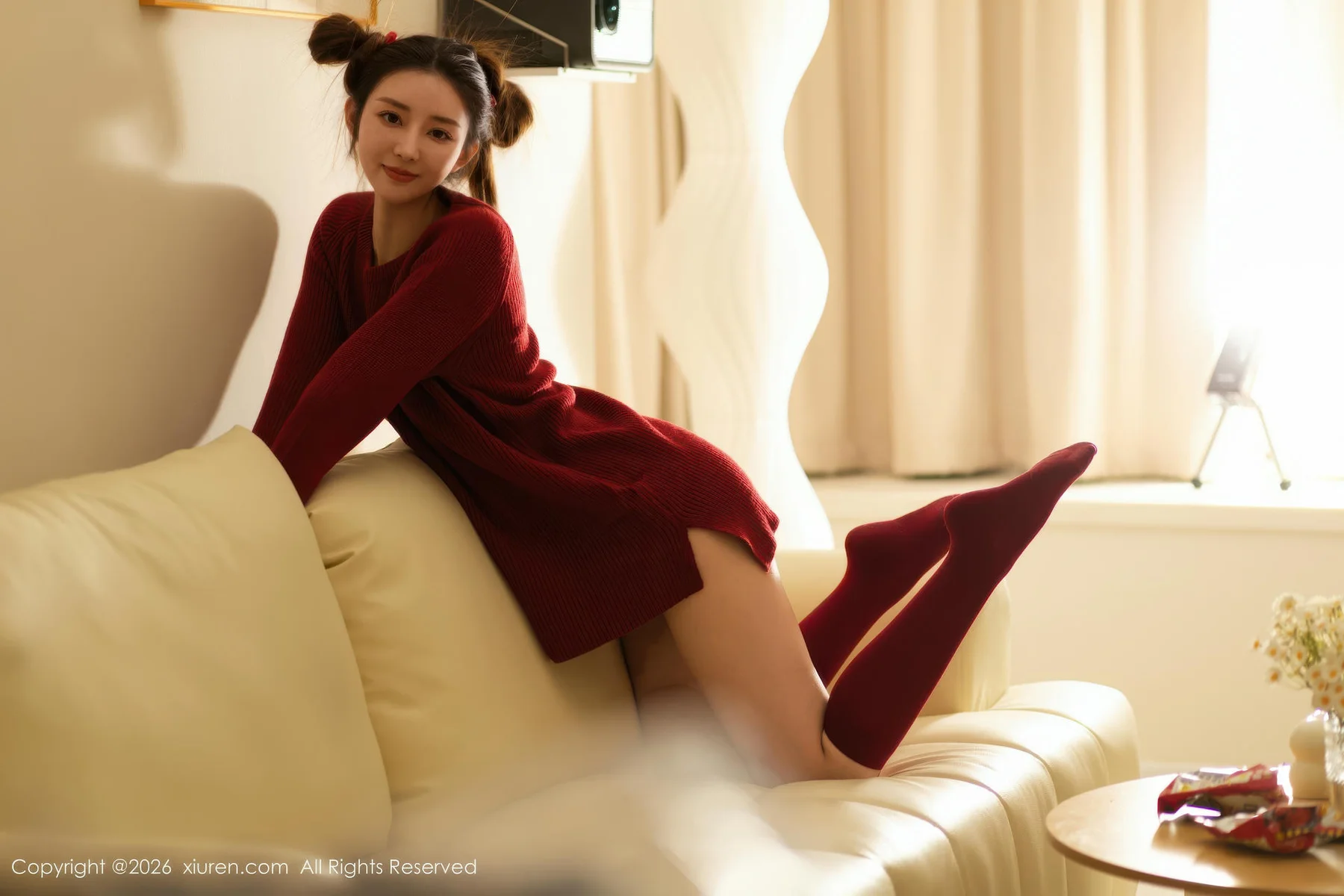 XiuRen 秀人 No.11198 悦兮 深色毛衣美腿丝袜 - 6