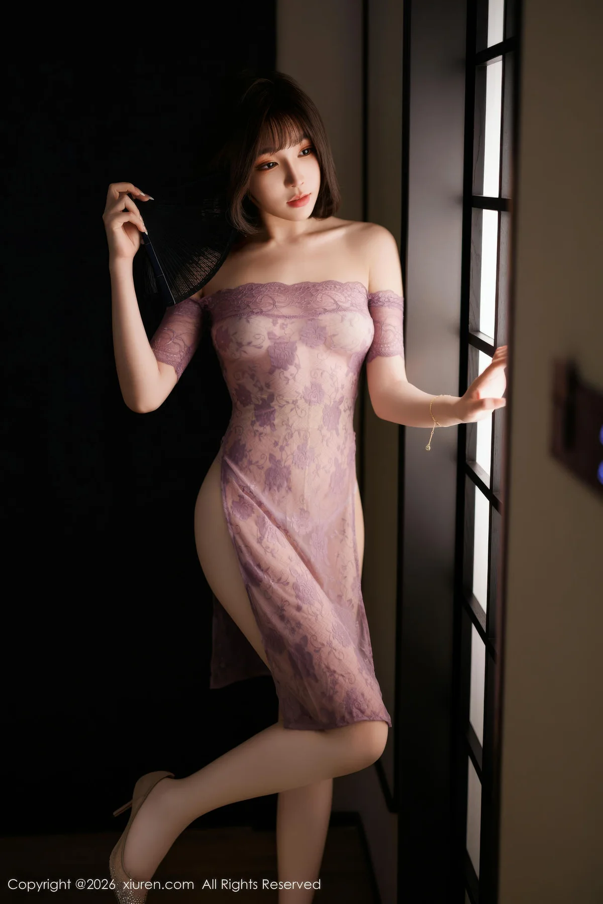 XiuRen 秀人 No.11199 莉芝荔枝 紫色情趣肉色丝袜 - 3