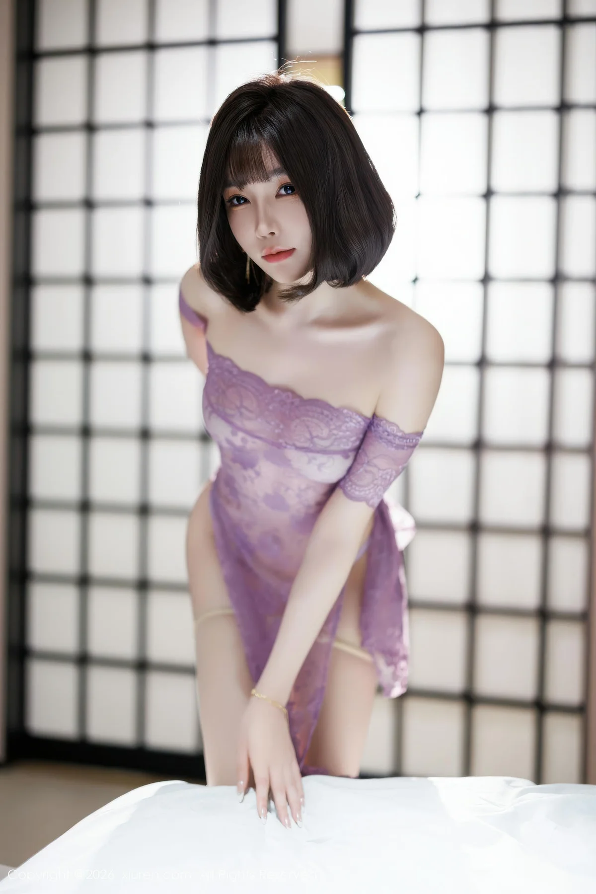 XiuRen 秀人 No.11199 莉芝荔枝 紫色情趣肉色丝袜 - 4