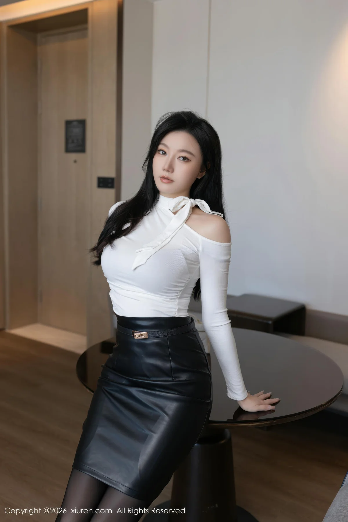 XiuRen 秀人 No.11201 安然anran 黑色皮裙黑丝长腿 - 10