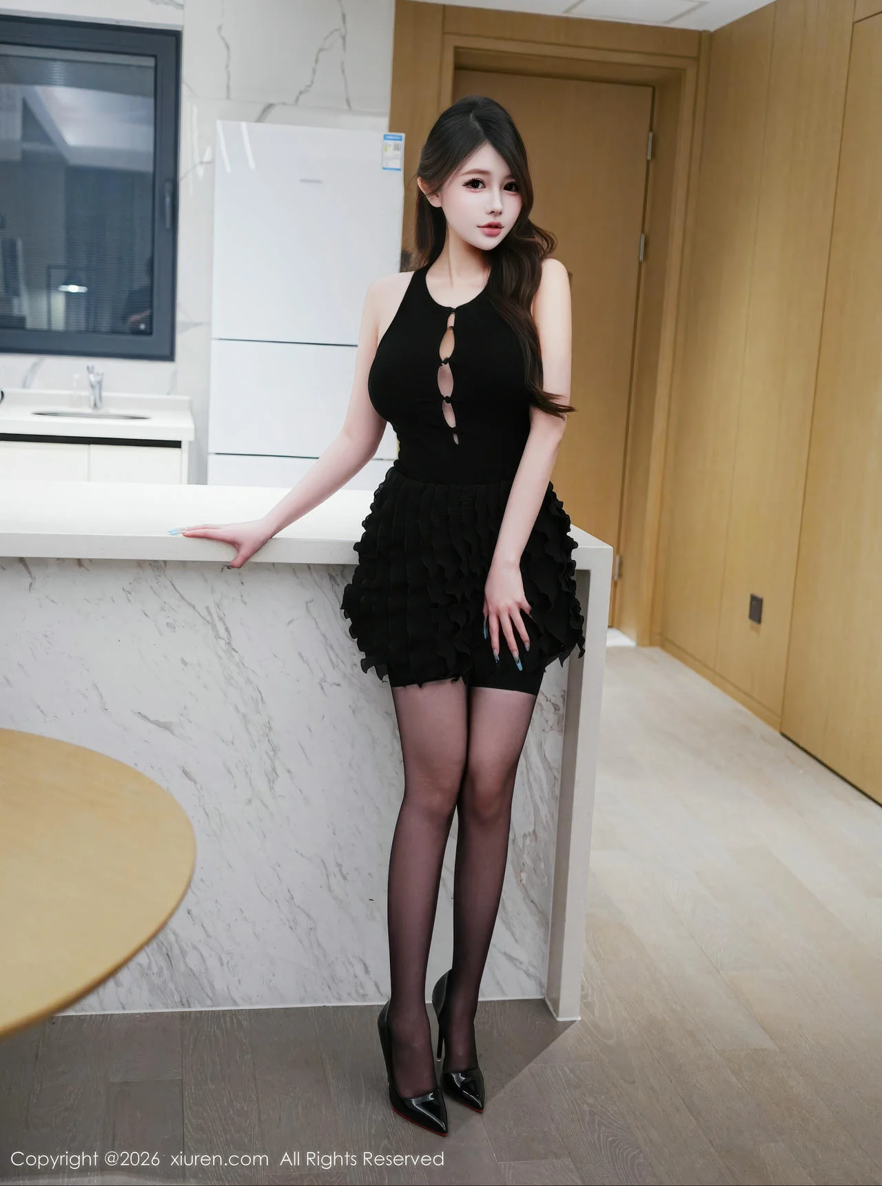 XiuRen 秀人 No.11204 甜妮黑色短裙魅惑黑丝 - 7