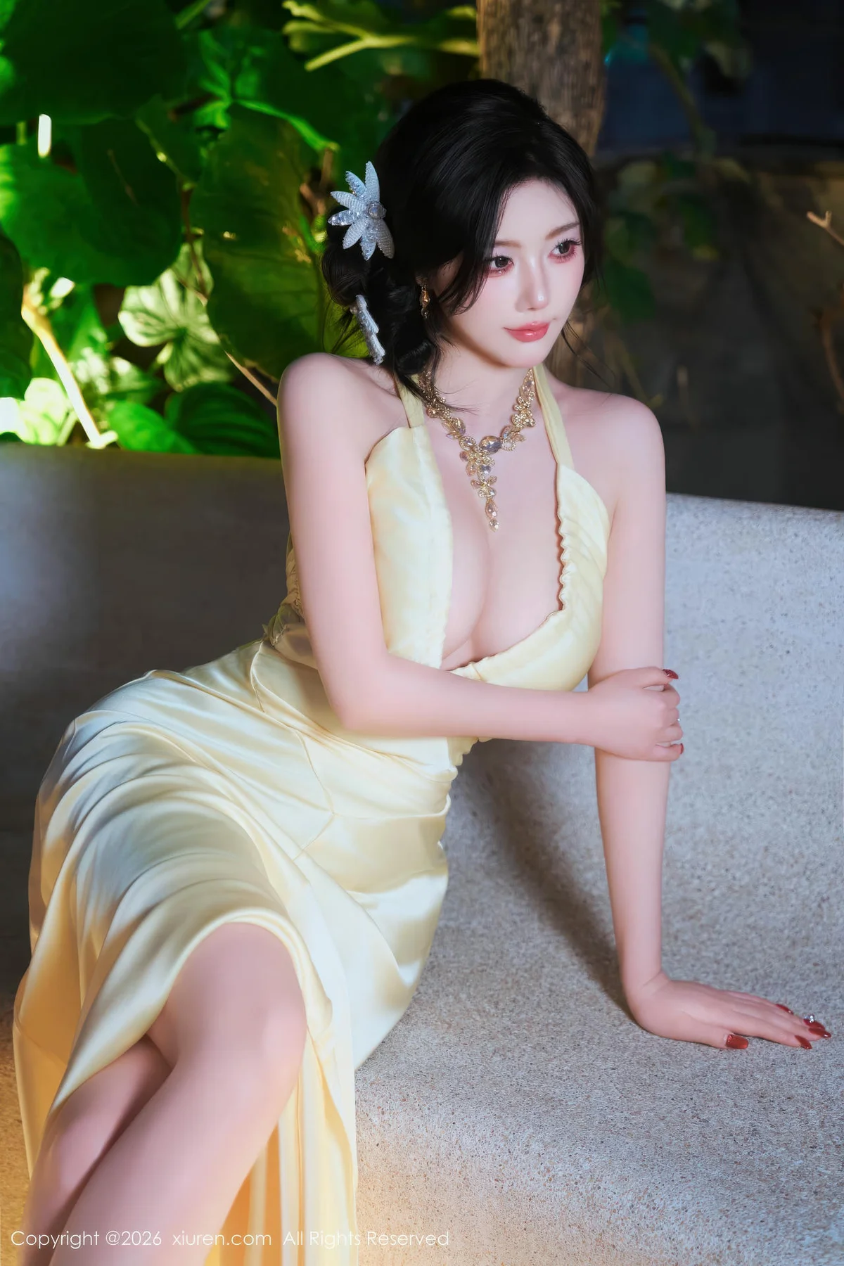 XiuRen 秀人 No.11206 杨晨晨黄色连衣短裙 - 2