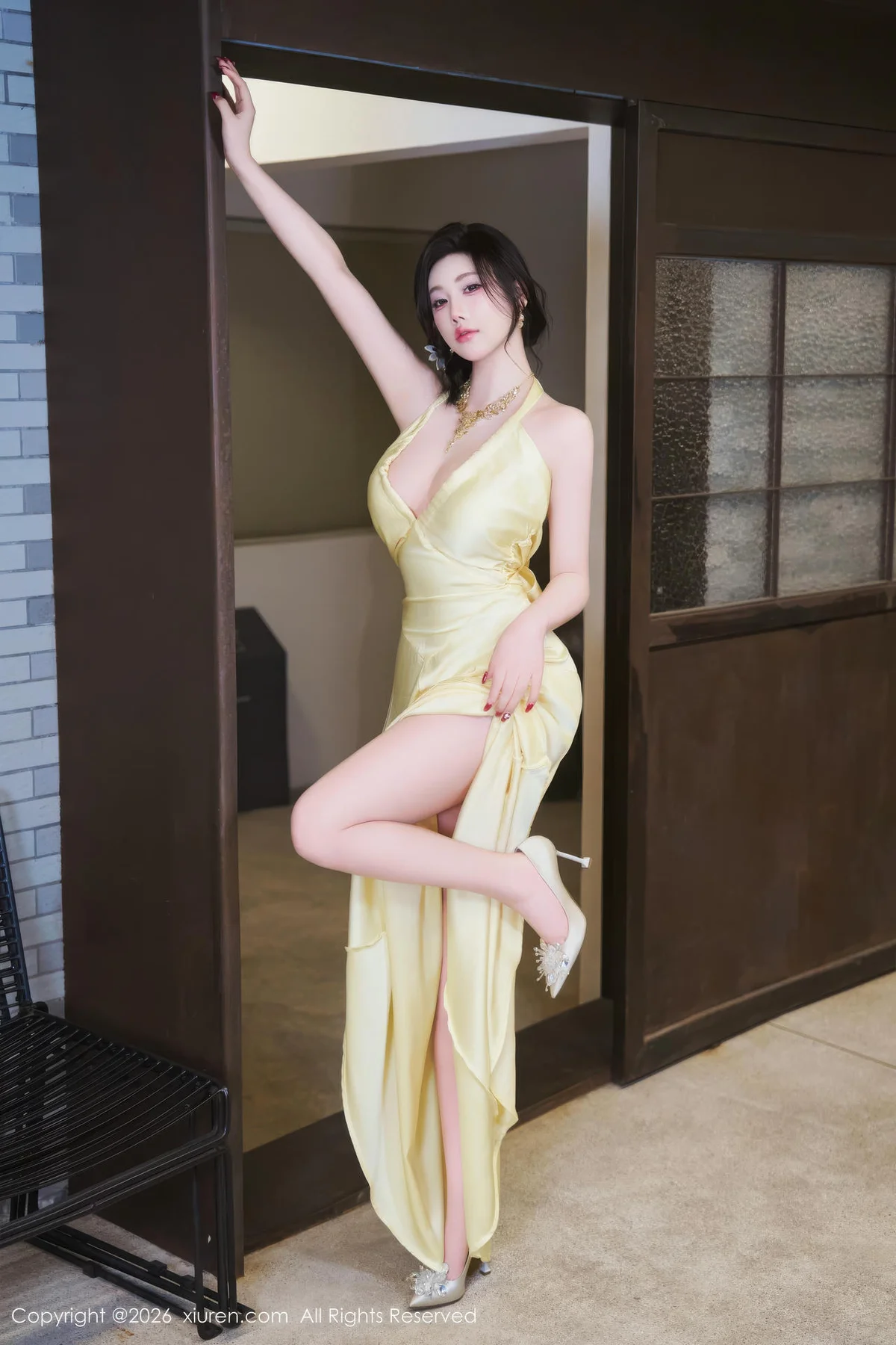 XiuRen 秀人 No.11206 杨晨晨黄色连衣短裙 - 7