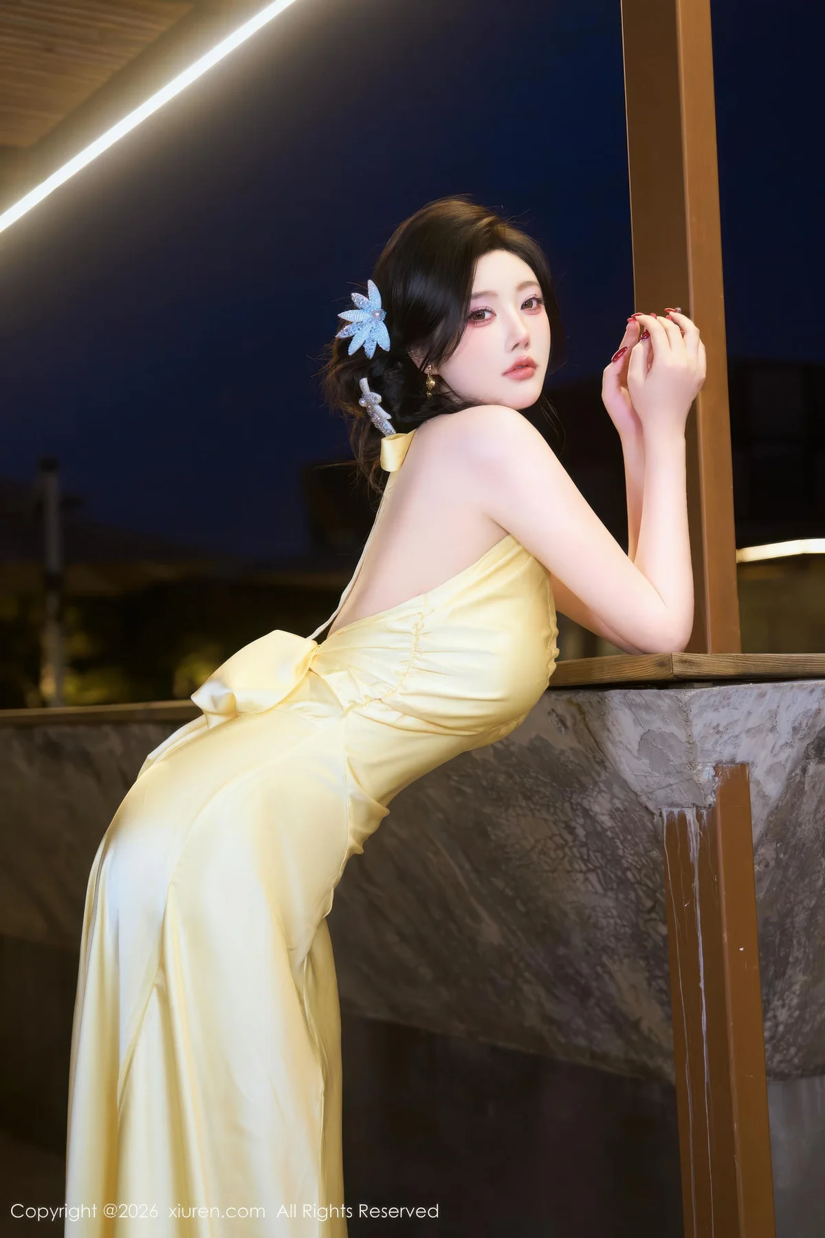 XiuRen 秀人 No.11206 杨晨晨黄色连衣短裙 - 9