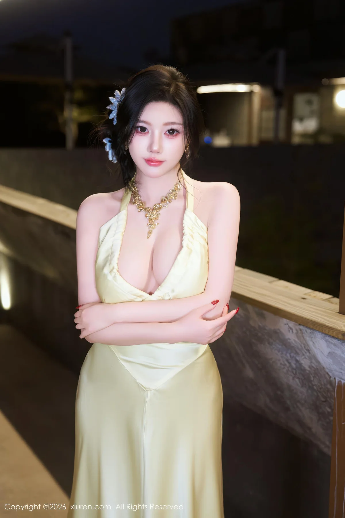 XiuRen 秀人 No.11206 杨晨晨黄色连衣短裙 - 2