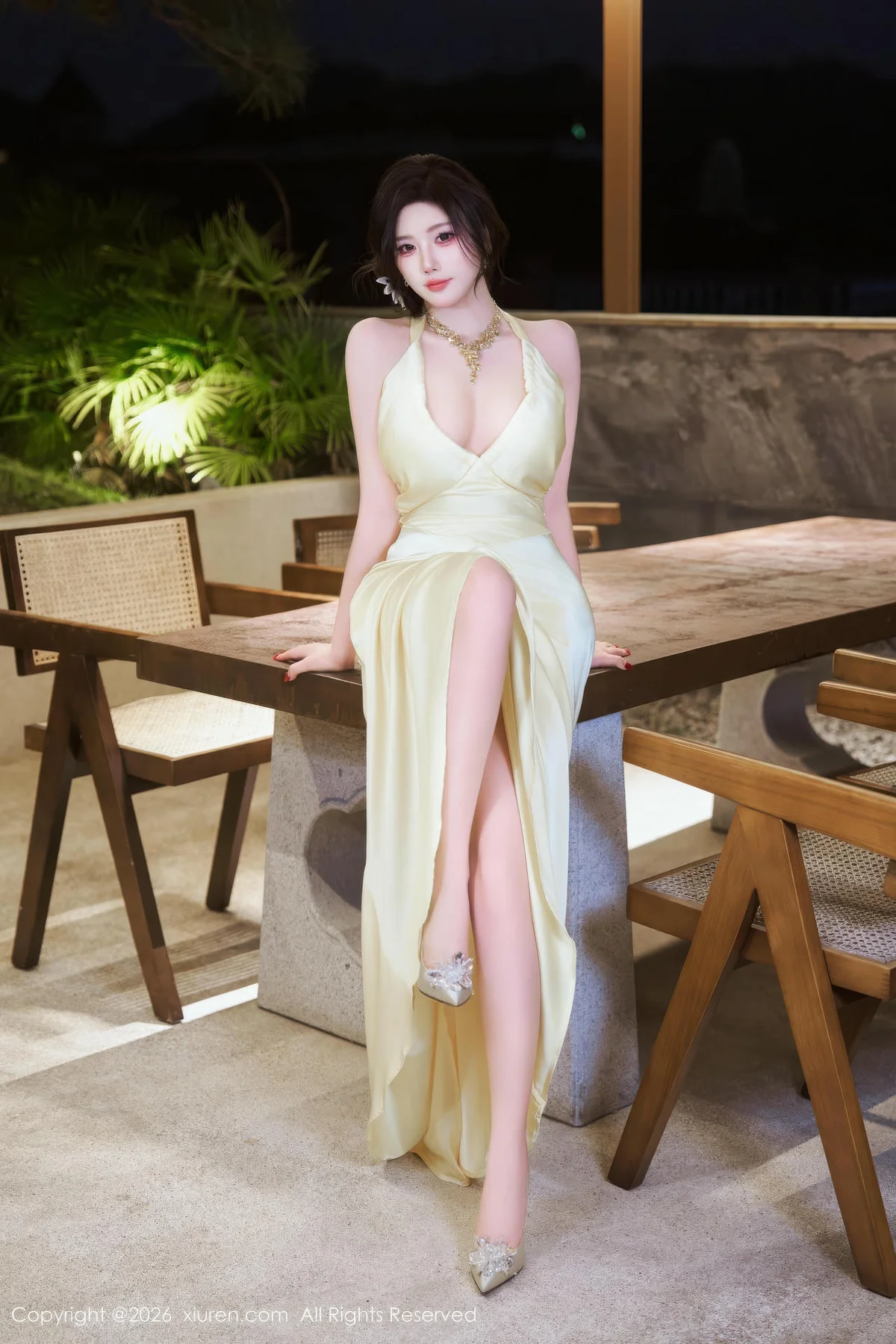 XiuRen 秀人 No.11206 杨晨晨黄色连衣短裙 - 3