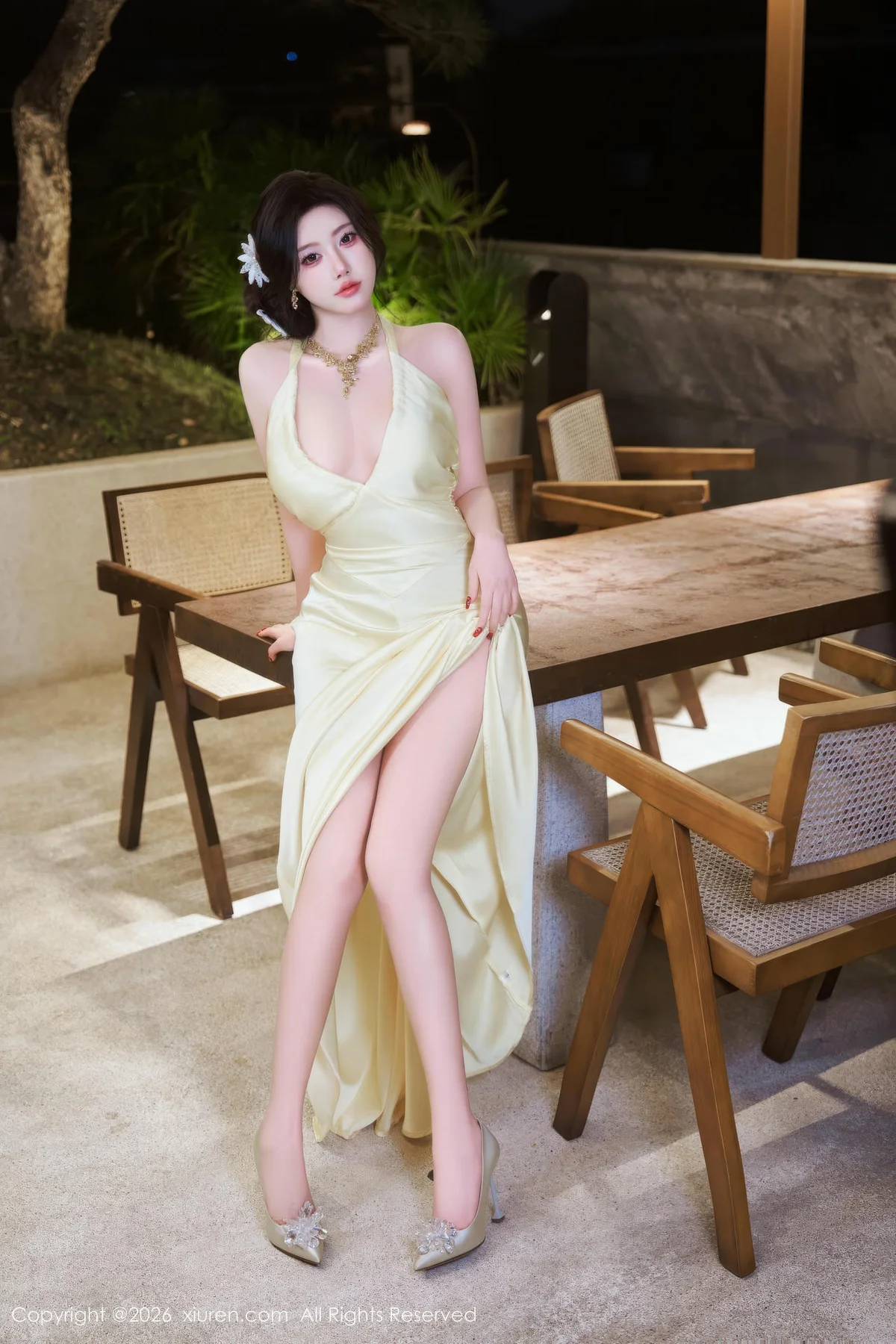 XiuRen 秀人 No.11206 杨晨晨黄色连衣短裙 - 5