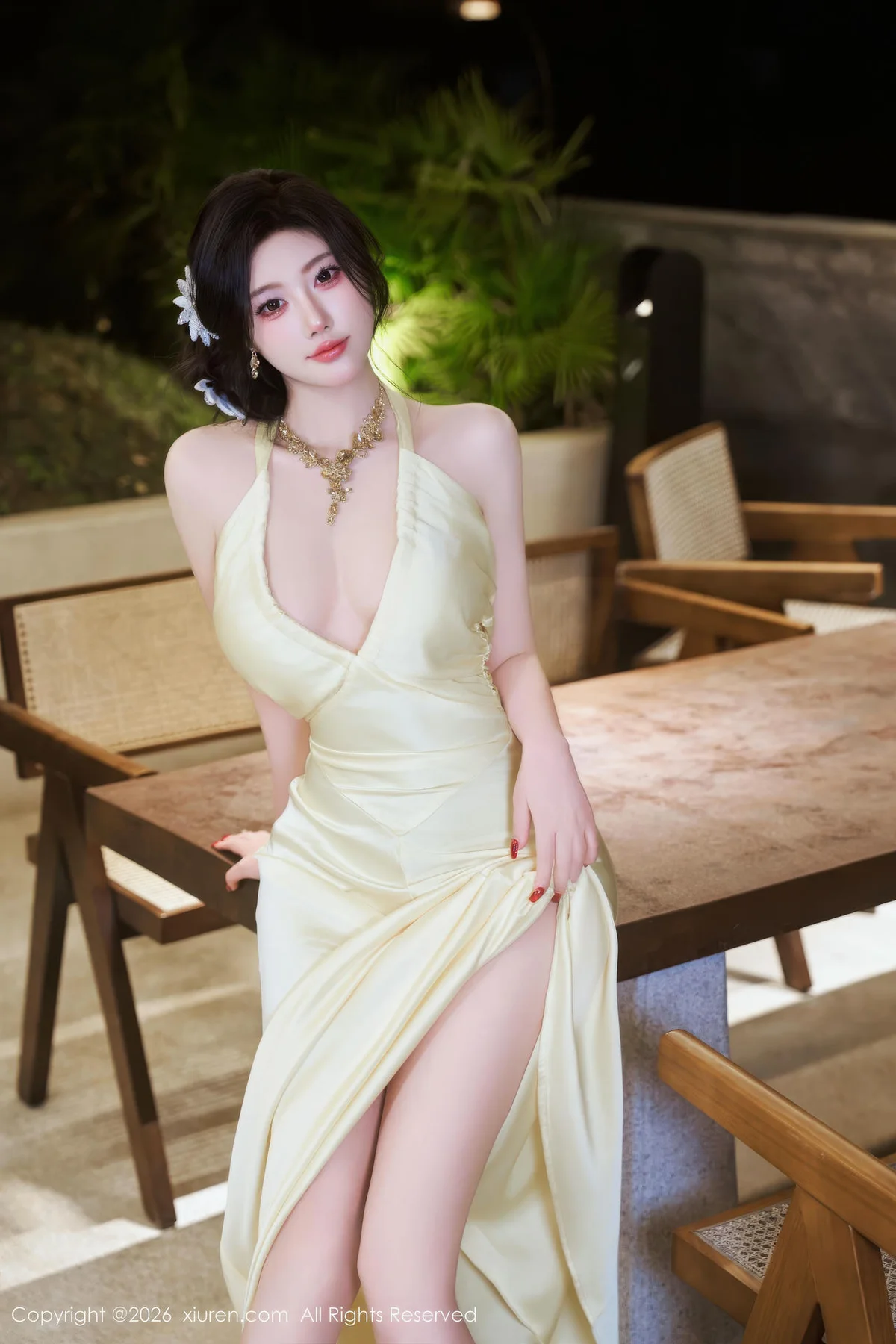 XiuRen 秀人 No.11206 杨晨晨黄色连衣短裙 - 6