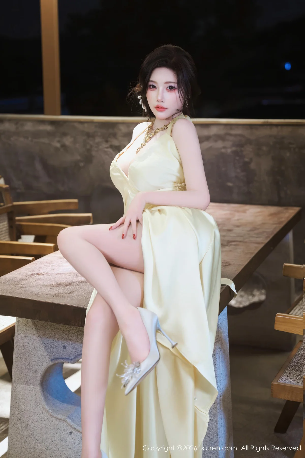 XiuRen 秀人 No.11206 杨晨晨黄色连衣短裙 - 9