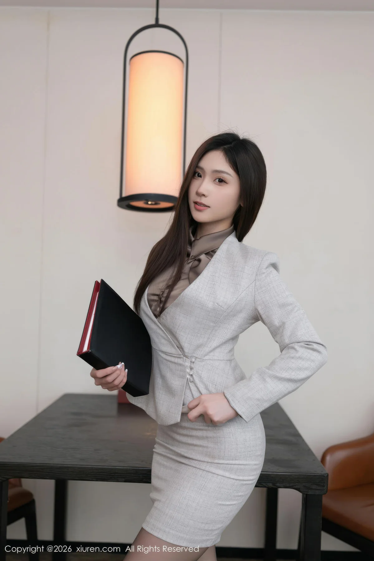 XiuRen 秀人 No.11210 刘婷婷灰色OL美乳内衣 - 8