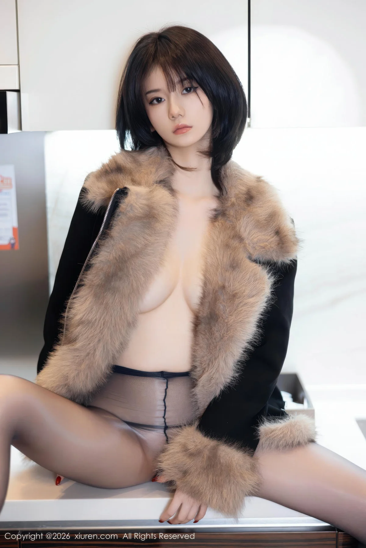 XiuRen 秀人 No.11215 凌七七深色毛衣魅惑黑丝 - 3