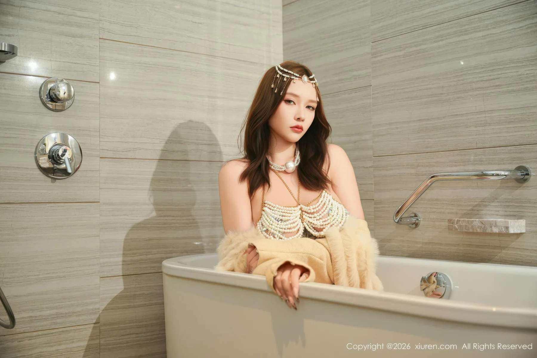 XiuRen 秀人 No.11228 娜比白色珍珠内衣肉丝 - 10