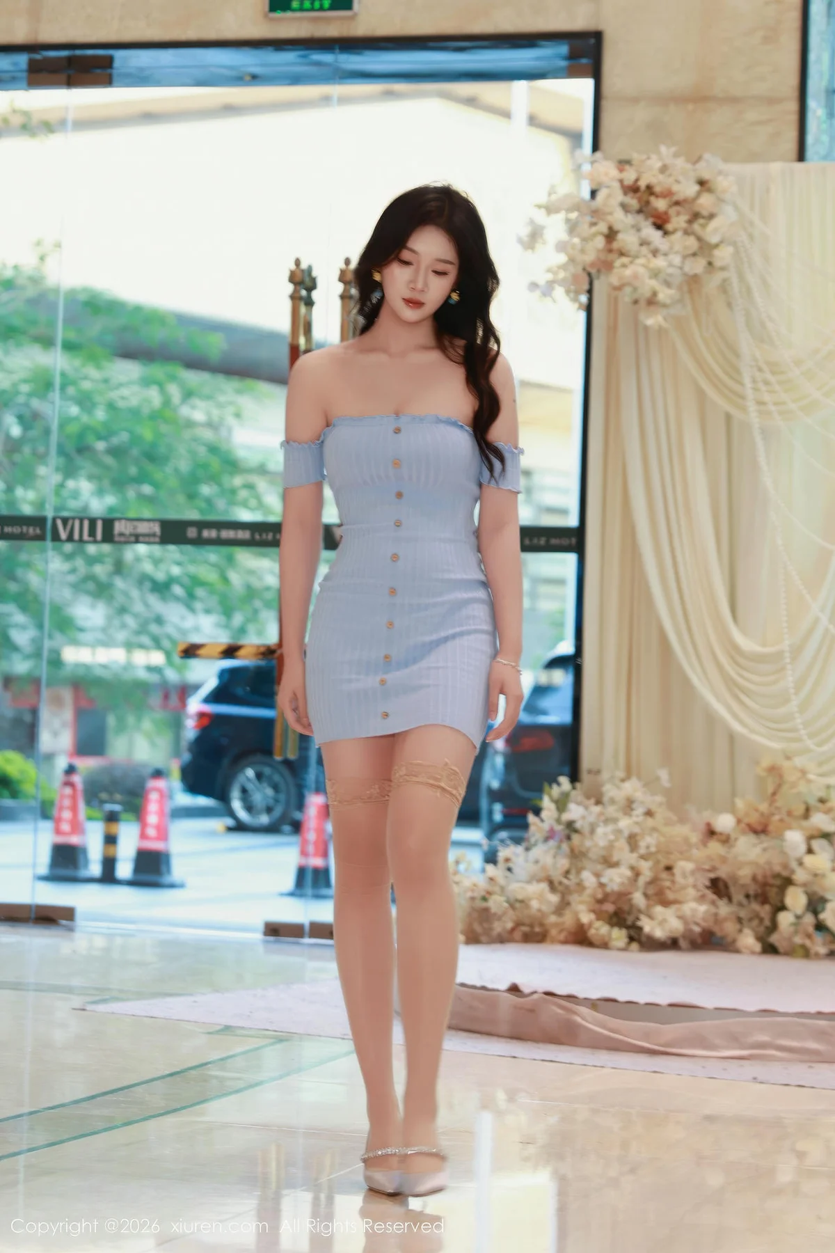 XiuRen 秀人 No.11238 南乔蓝色连衣短裙肉丝 - 10
