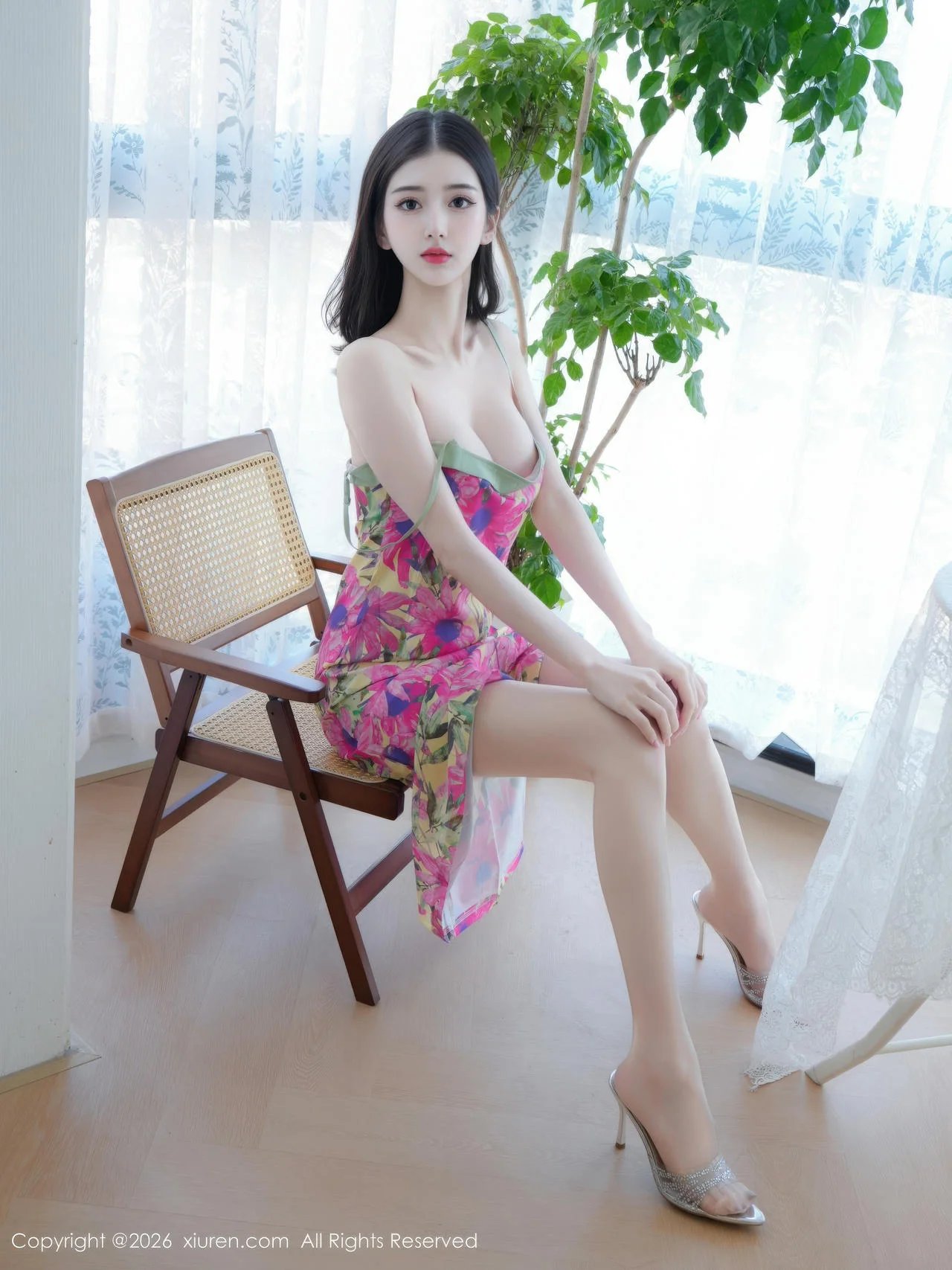 XiuRen 秀人 No.11240 白小蝶连衣碎花短裙 - 7