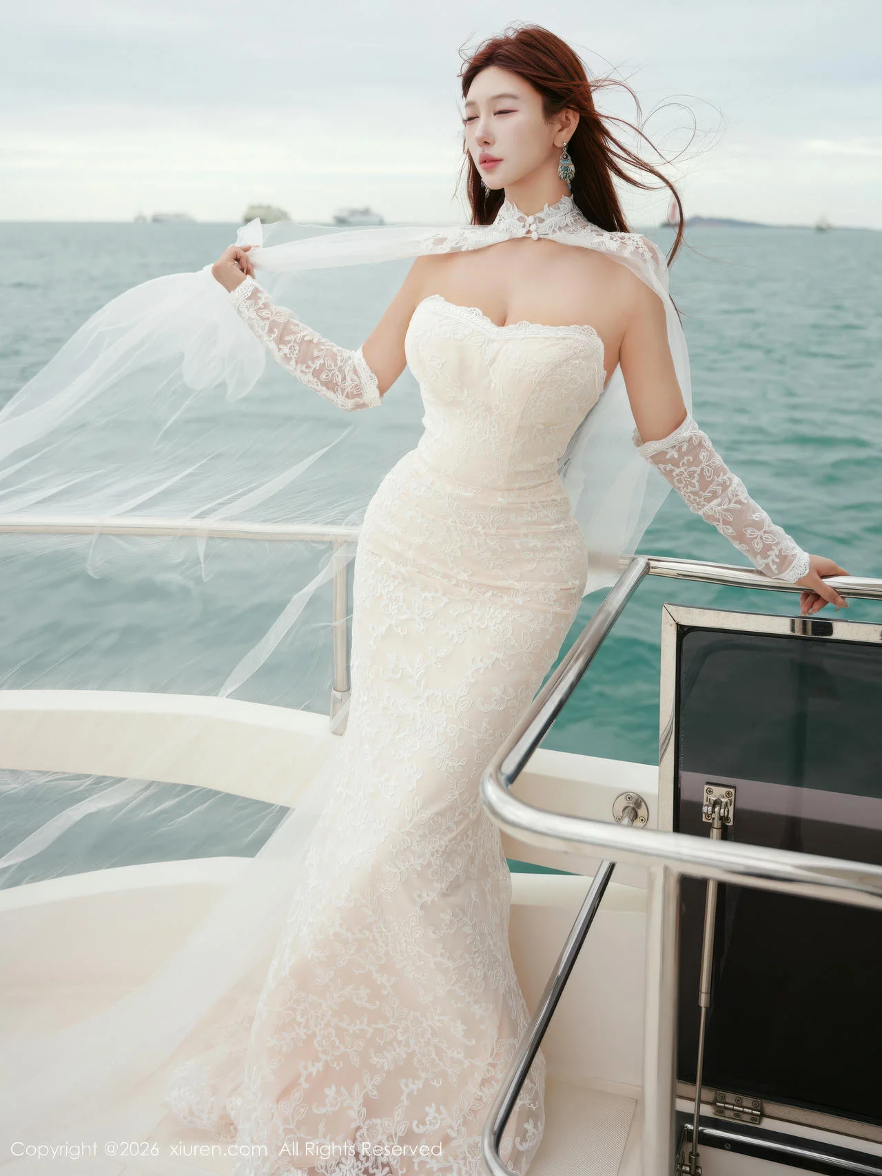 XiuRen 秀人 No.11243 金允希Yuki 白色婚纱迷人丰腴 - 7