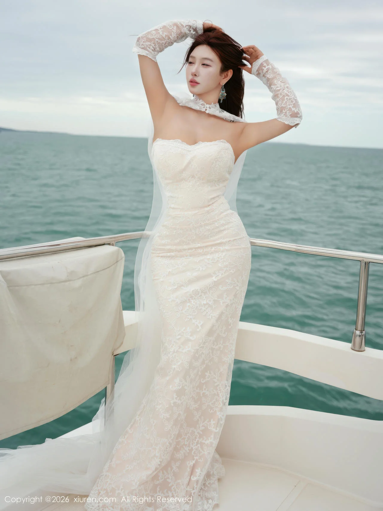 XiuRen 秀人 No.11243 金允希Yuki 白色婚纱迷人丰腴 - 8