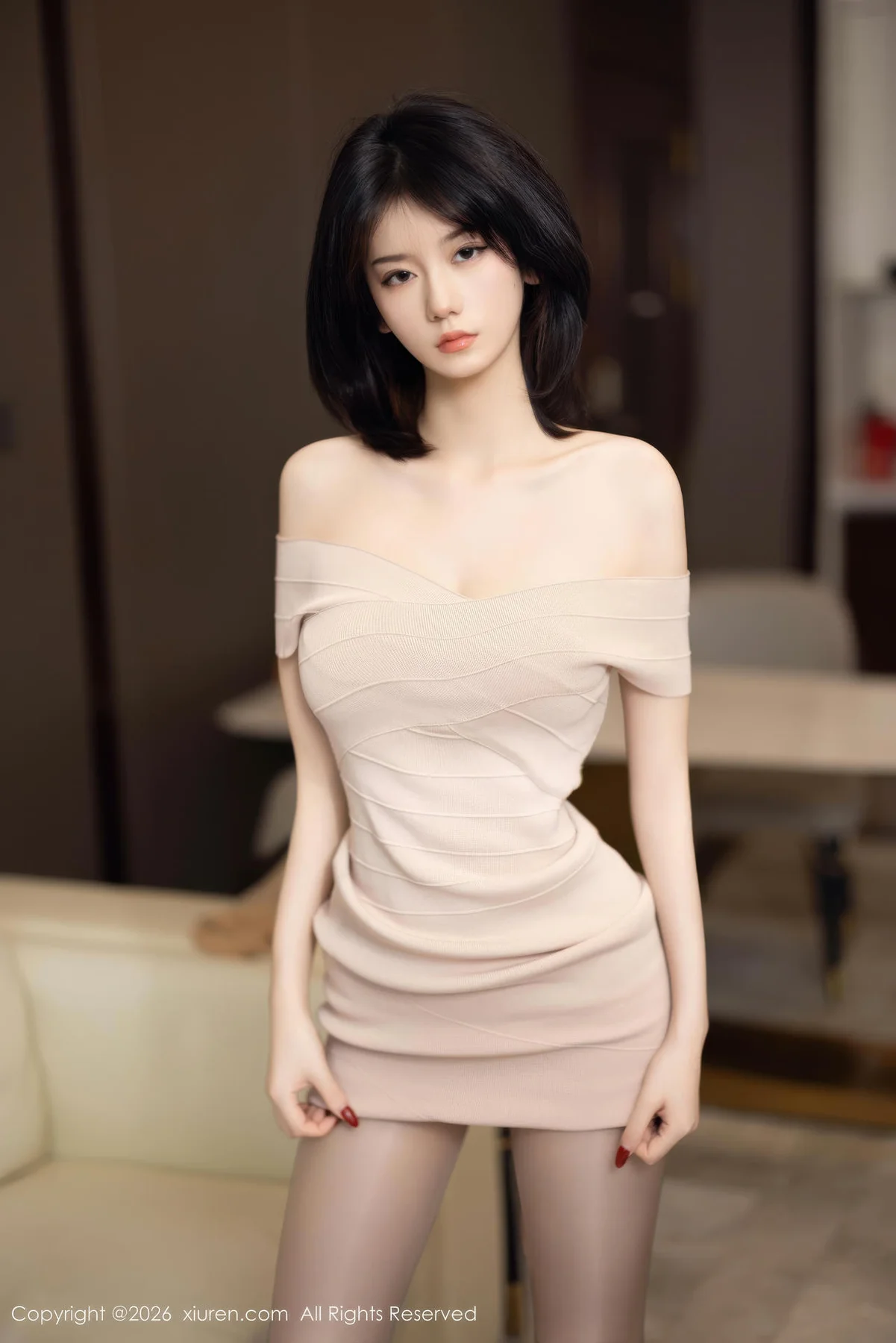 XiuRen 秀人 No.11244 凌七七短发少女连衣短裙 - 6