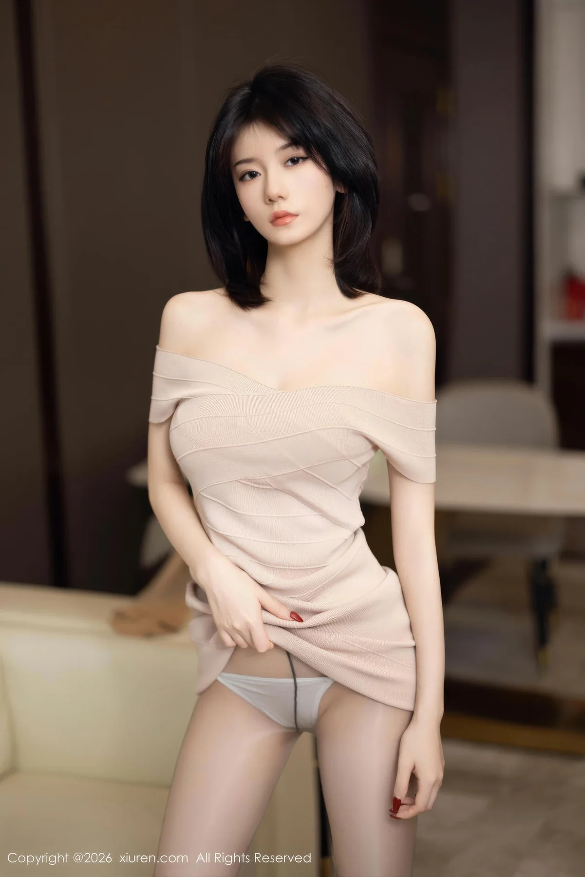 XiuRen 秀人 No.11244 凌七七短发少女连衣短裙 - 7