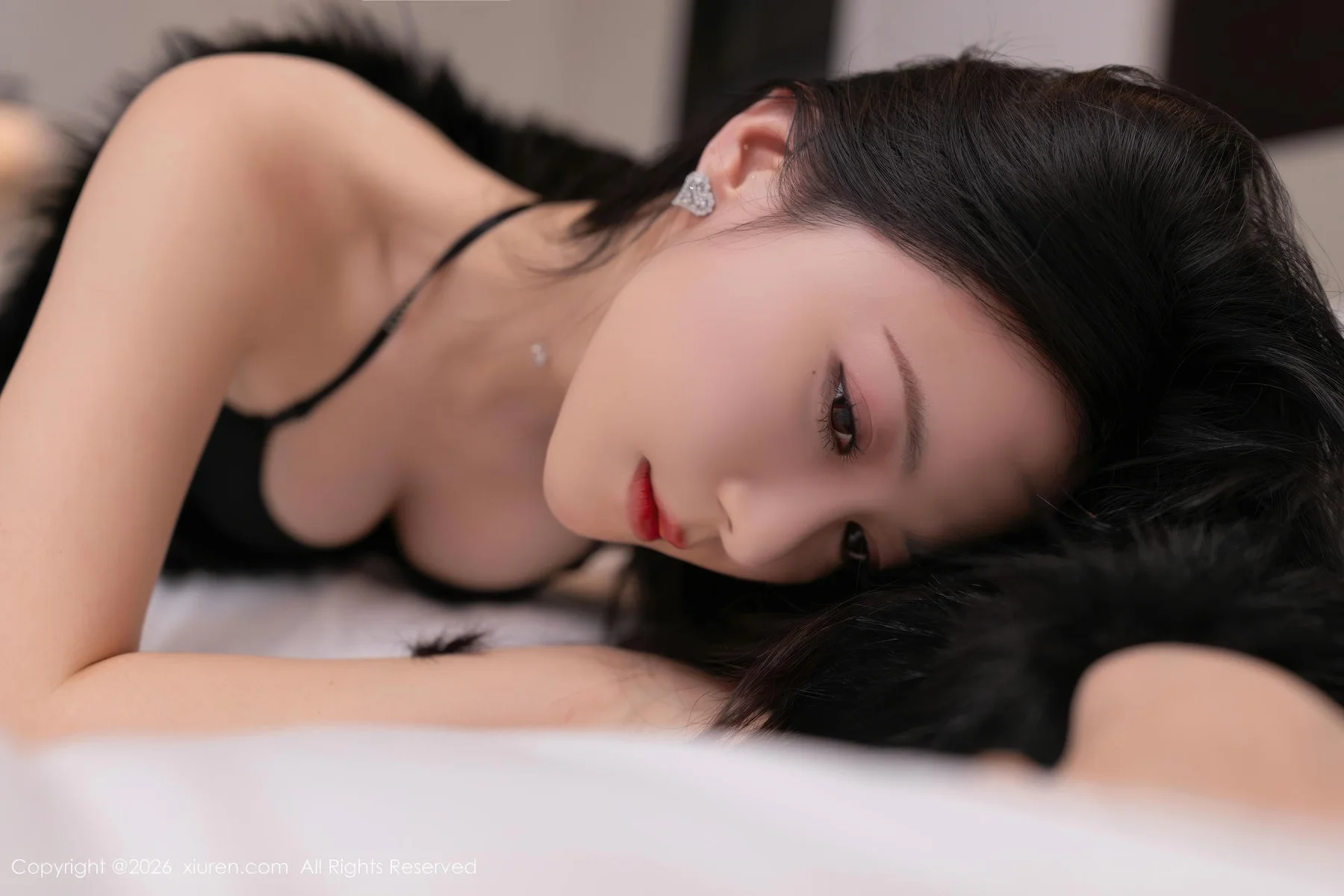 XiuRen 秀人 No.11245 鱼子酱Fish黑色内衣连体丝袜 - 6