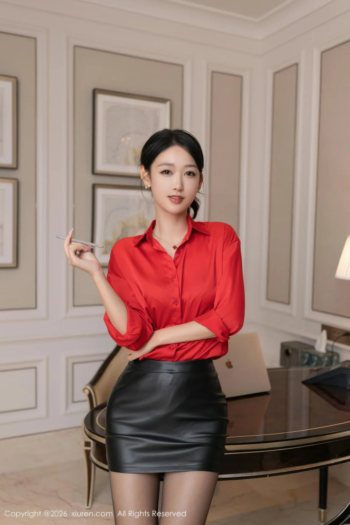 XiuRen 秀人 No.11249 唐安琪 红色OL服饰 - 5