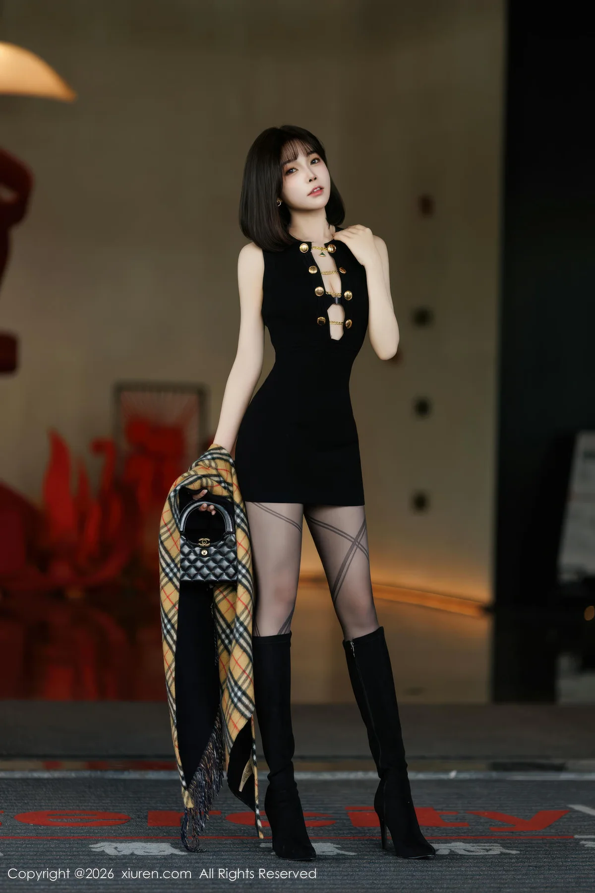 XiuRen 秀人 No.11252 莉芝荔枝 黑色连衣短裙 - 7