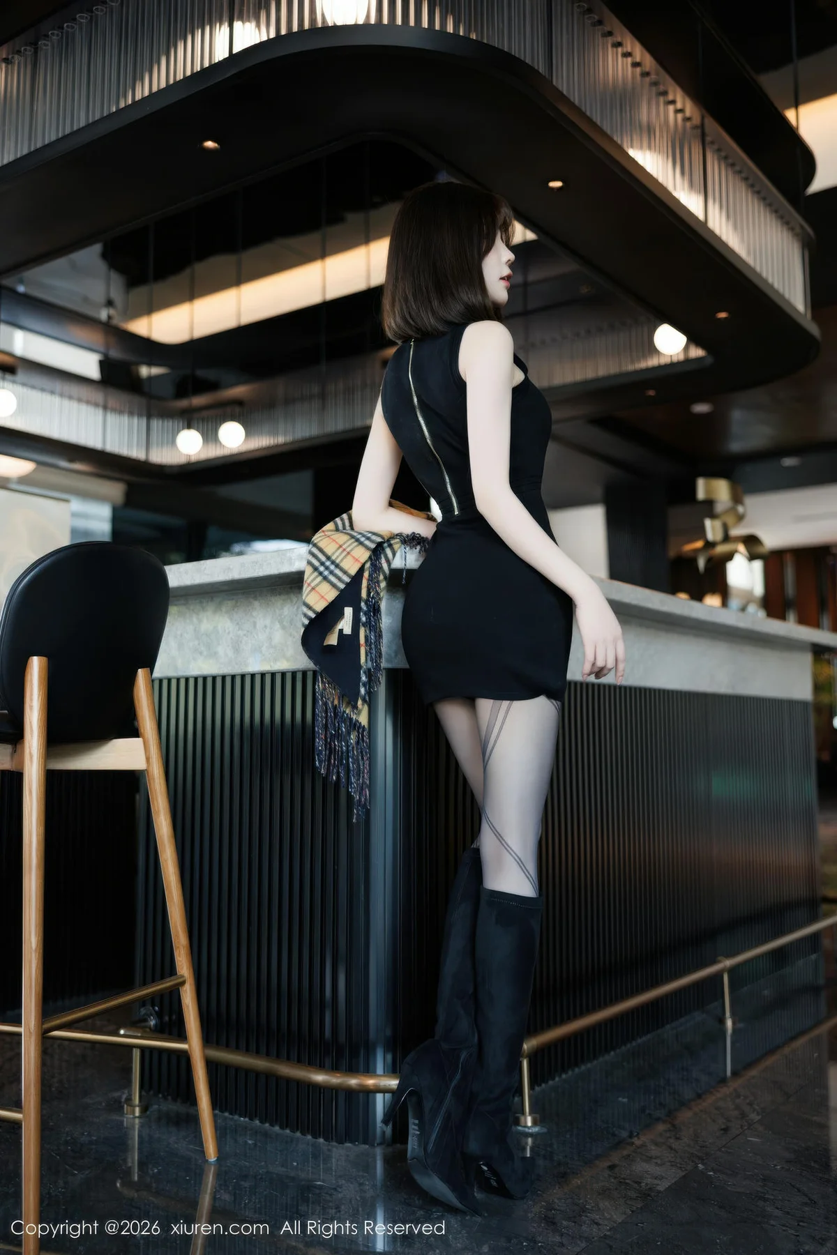 XiuRen 秀人 No.11252 莉芝荔枝 黑色连衣短裙 - 5