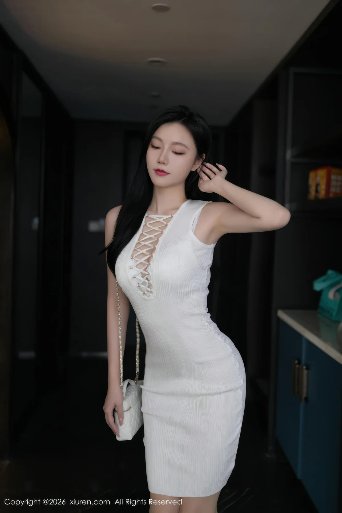 XiuRen 秀人 No.11253 安然anran 白色连衣短裙 - 1