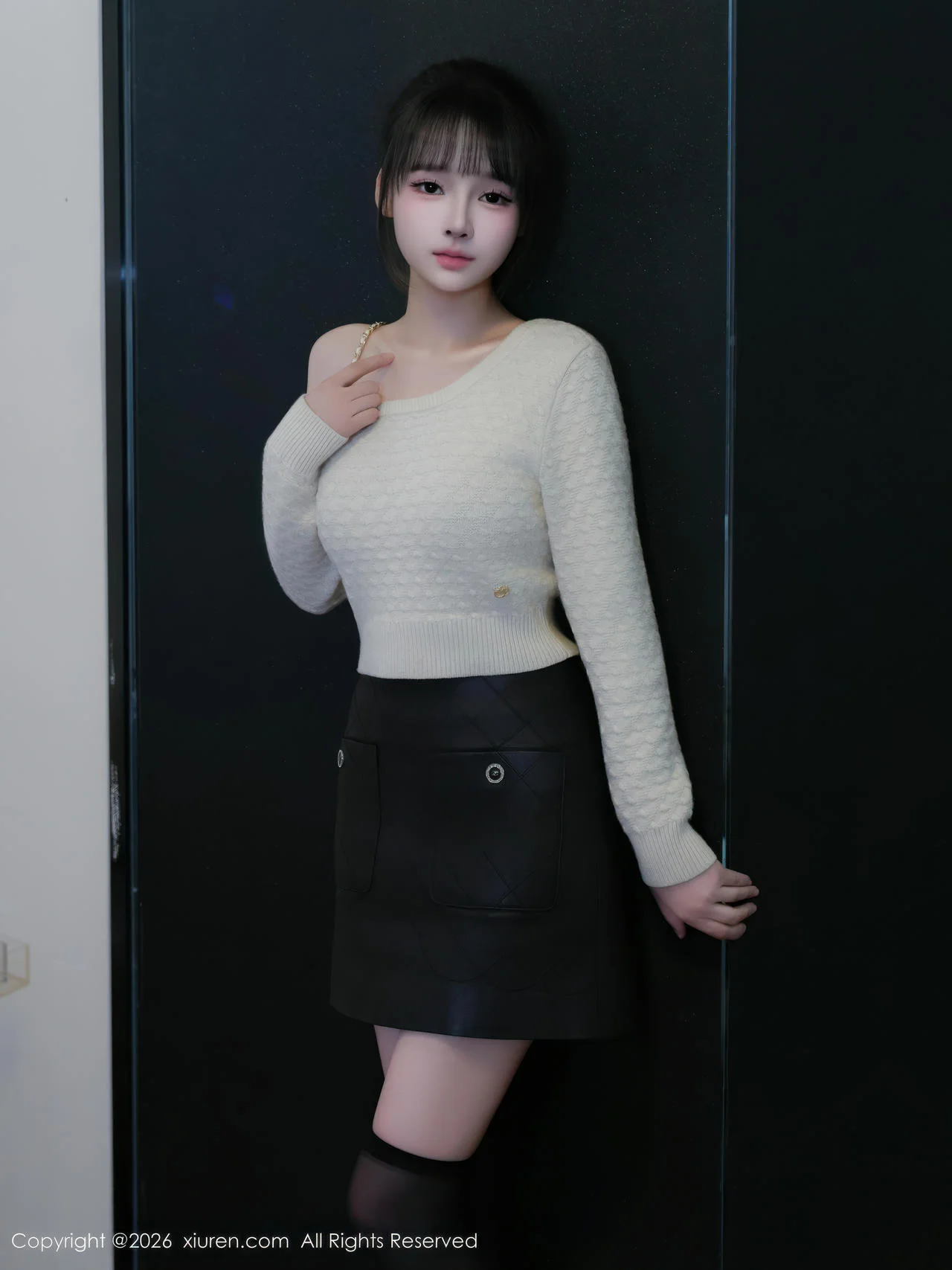 XiuRen 秀人 No.11254 沈蜜儿 白色T恤魅惑黑丝 - 8