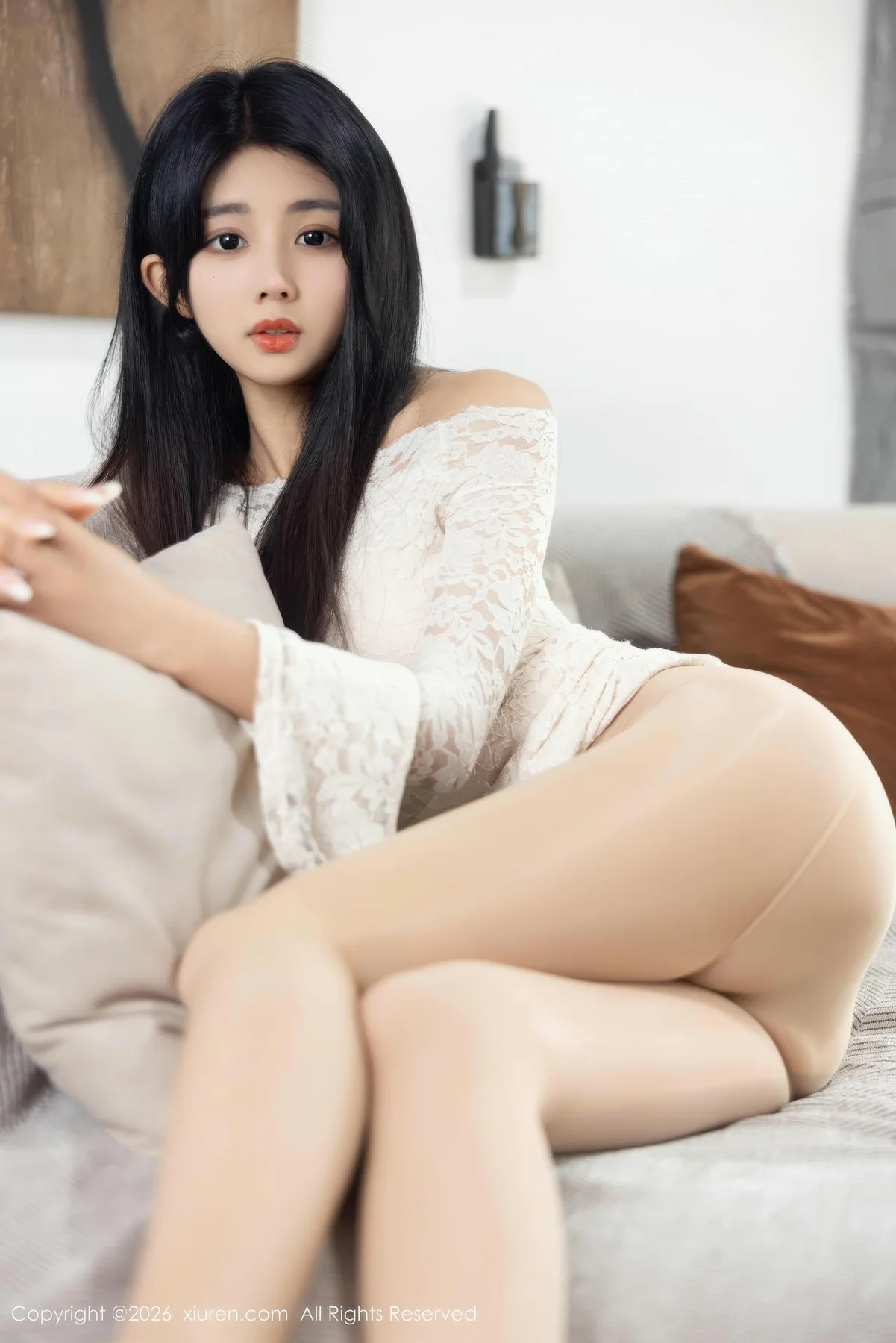 XiuRen 秀人 No.11255 姜冉冉Renee 白色连衣短裙 - 10