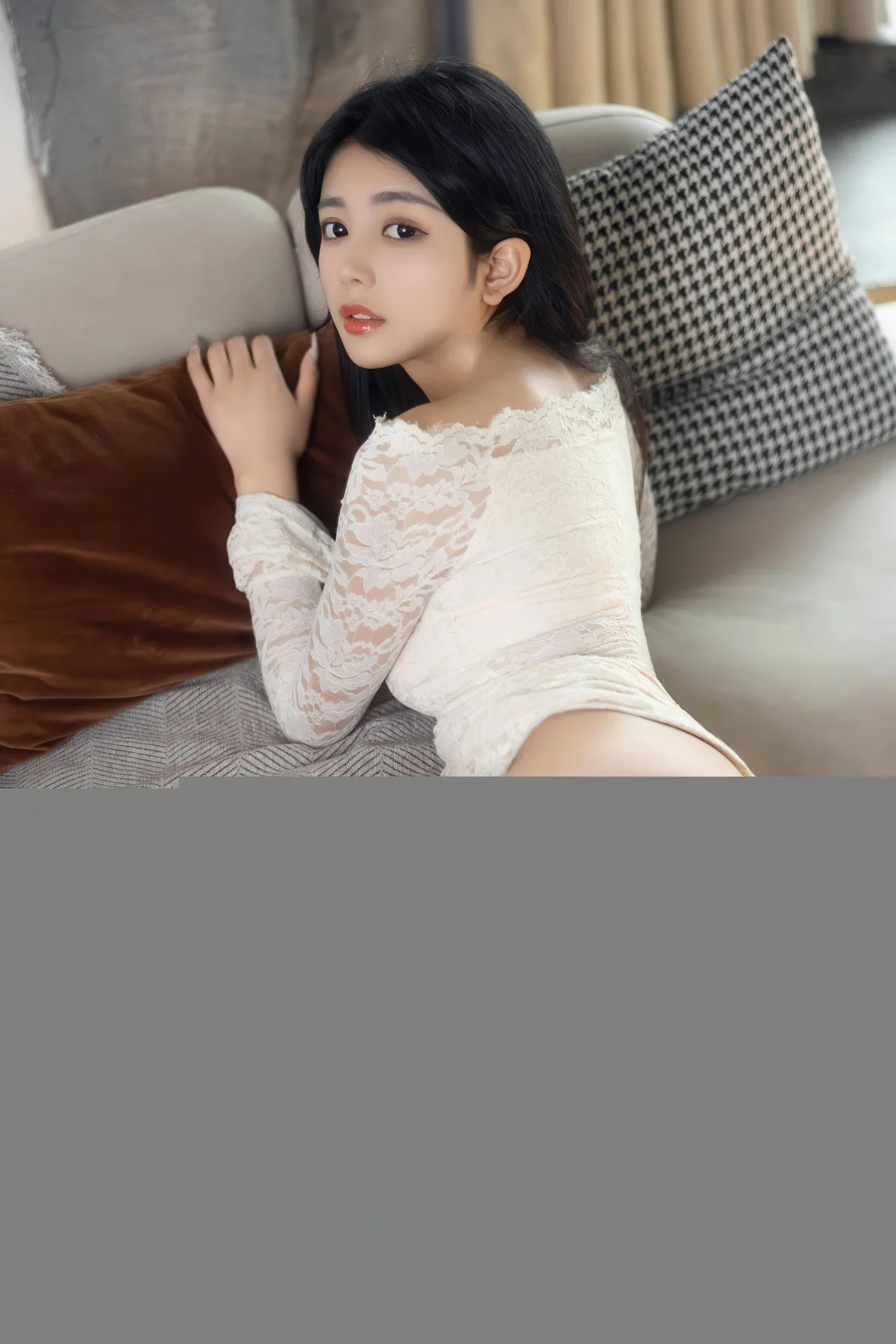 XiuRen 秀人 No.11255 姜冉冉Renee 白色连衣短裙 - 1