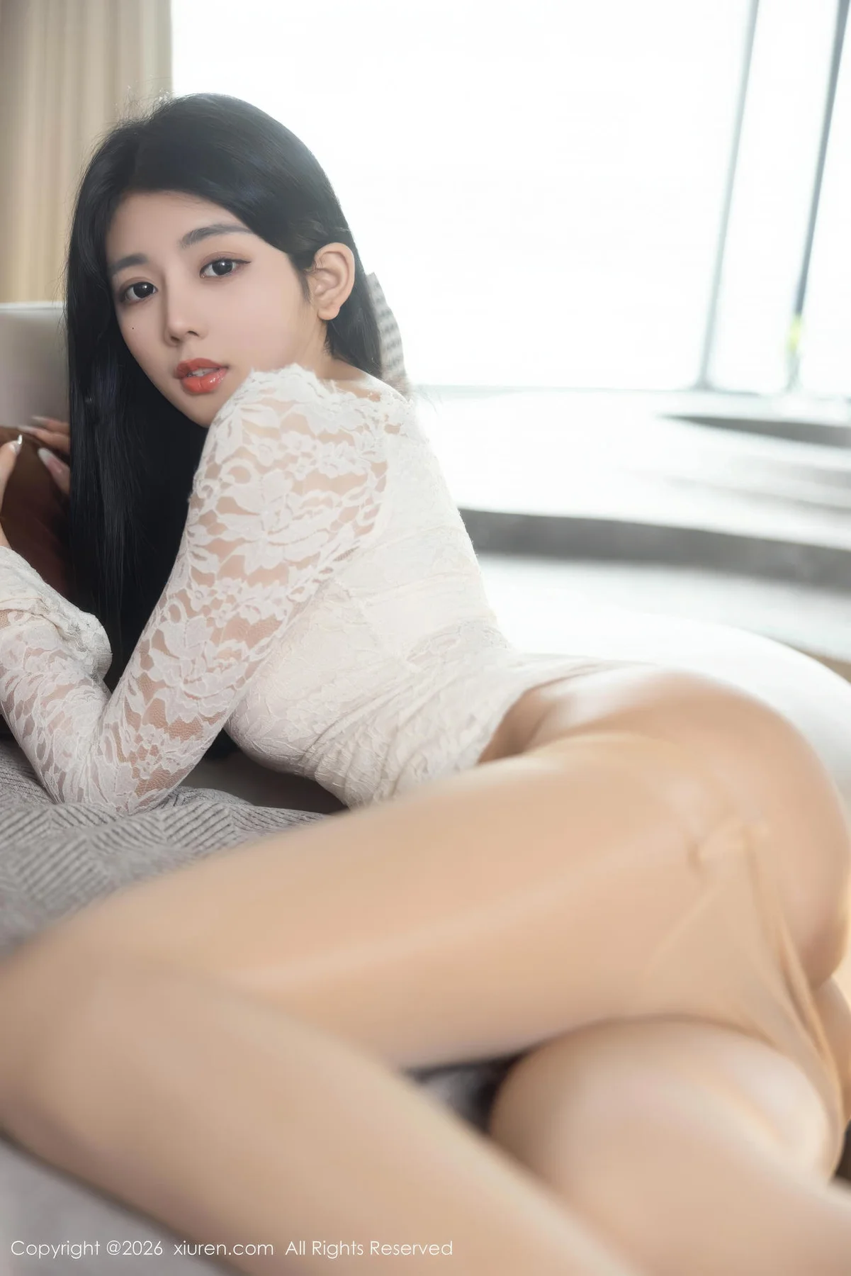 XiuRen 秀人 No.11255 姜冉冉Renee 白色连衣短裙 - 3