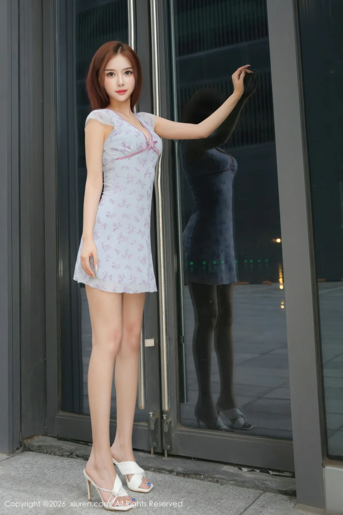 XiuRen 秀人 No.11265 白芷yy街拍蓝色连衣短裙 - 6