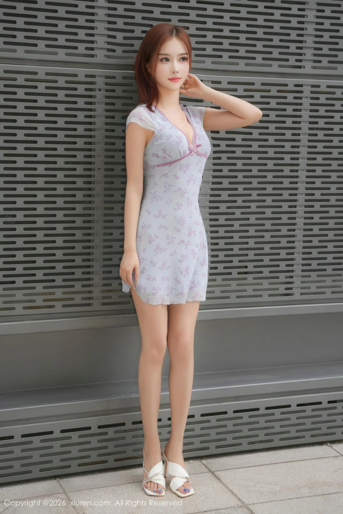 XiuRen 秀人 No.11265 白芷yy街拍蓝色连衣短裙 - 7