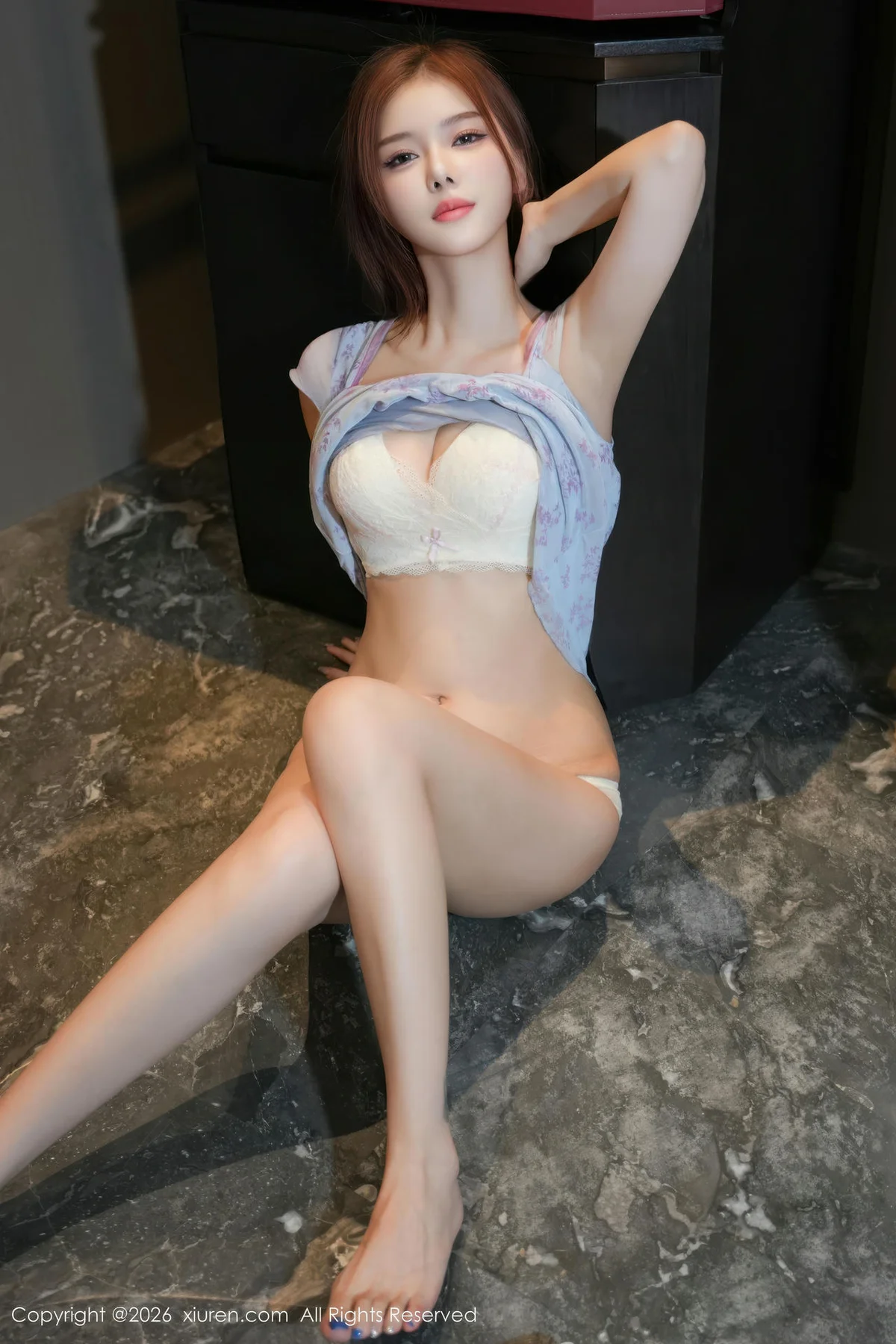 XiuRen 秀人 No.11265 白芷yy街拍蓝色连衣短裙 - 1