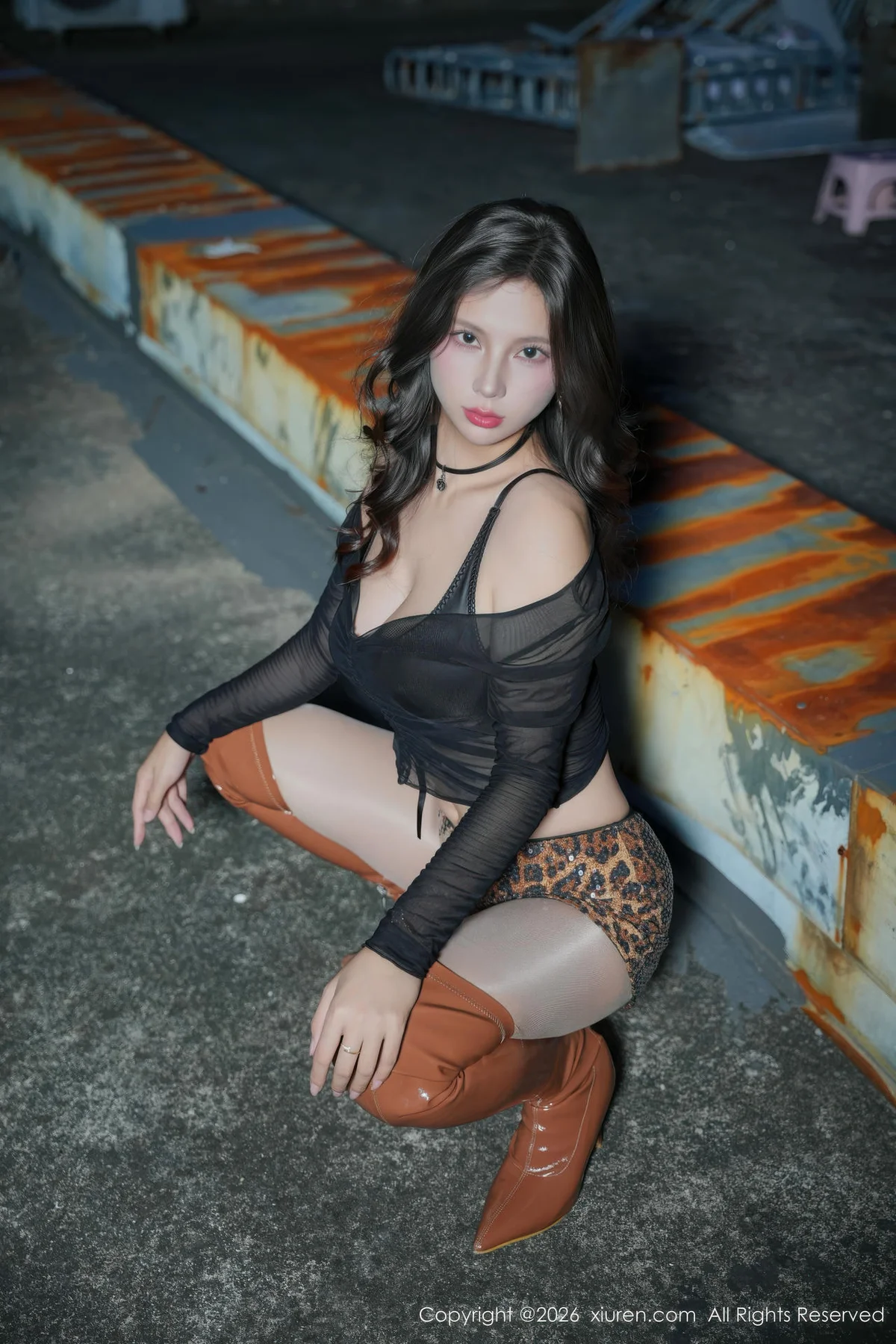 XiuRen 秀人 No.11266 小蛮妖Yummy 黑色情趣内衣 - 9