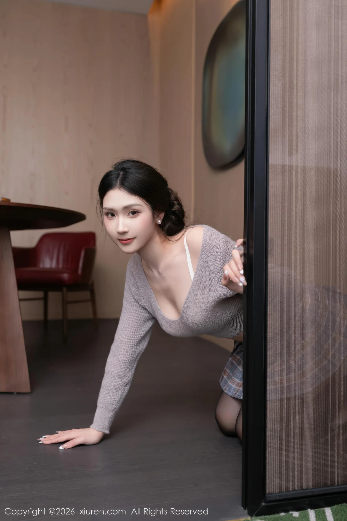 XiuRen 秀人 No.11269 刘婷婷 紫灰色上衣短裙诱惑 - 7