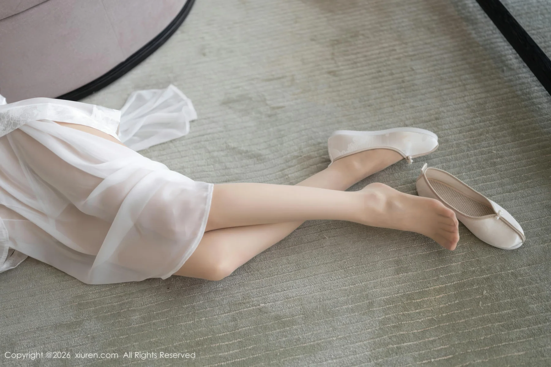 XiuRen 秀人 No.11275 鱼子酱Fish 白色浴袍诱人肉色丝袜 - 7