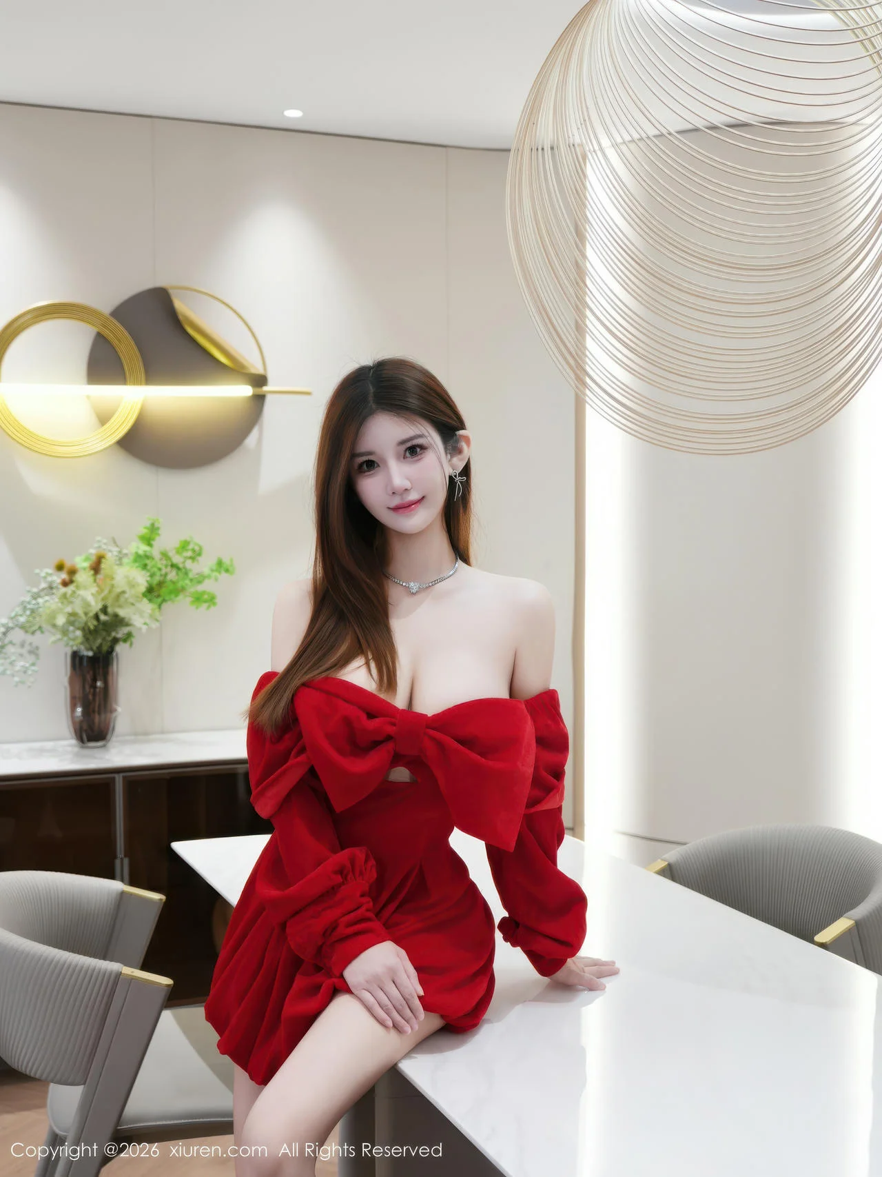 XiuRen 秀人 No.11280 苏甜橙子 红色连衣短裙 - 10