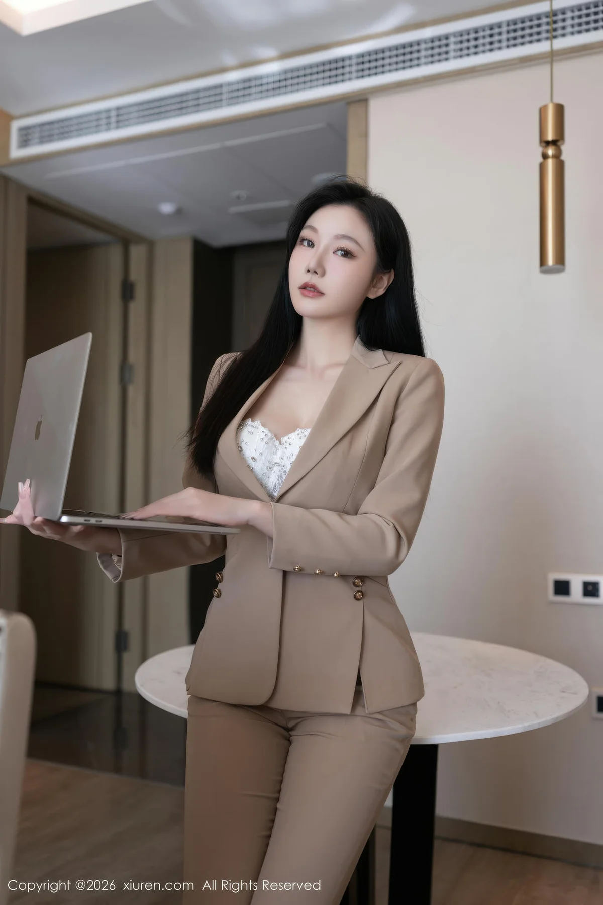 XiuRen 秀人 No.11282 安然anran 米色西服肉丝 - 8