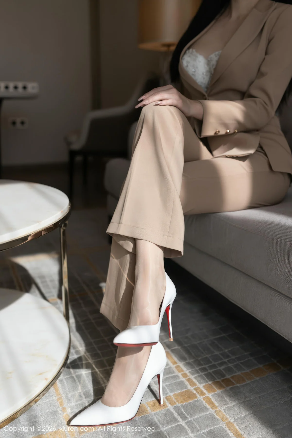 XiuRen 秀人 No.11282 安然anran 米色西服肉丝 - 3