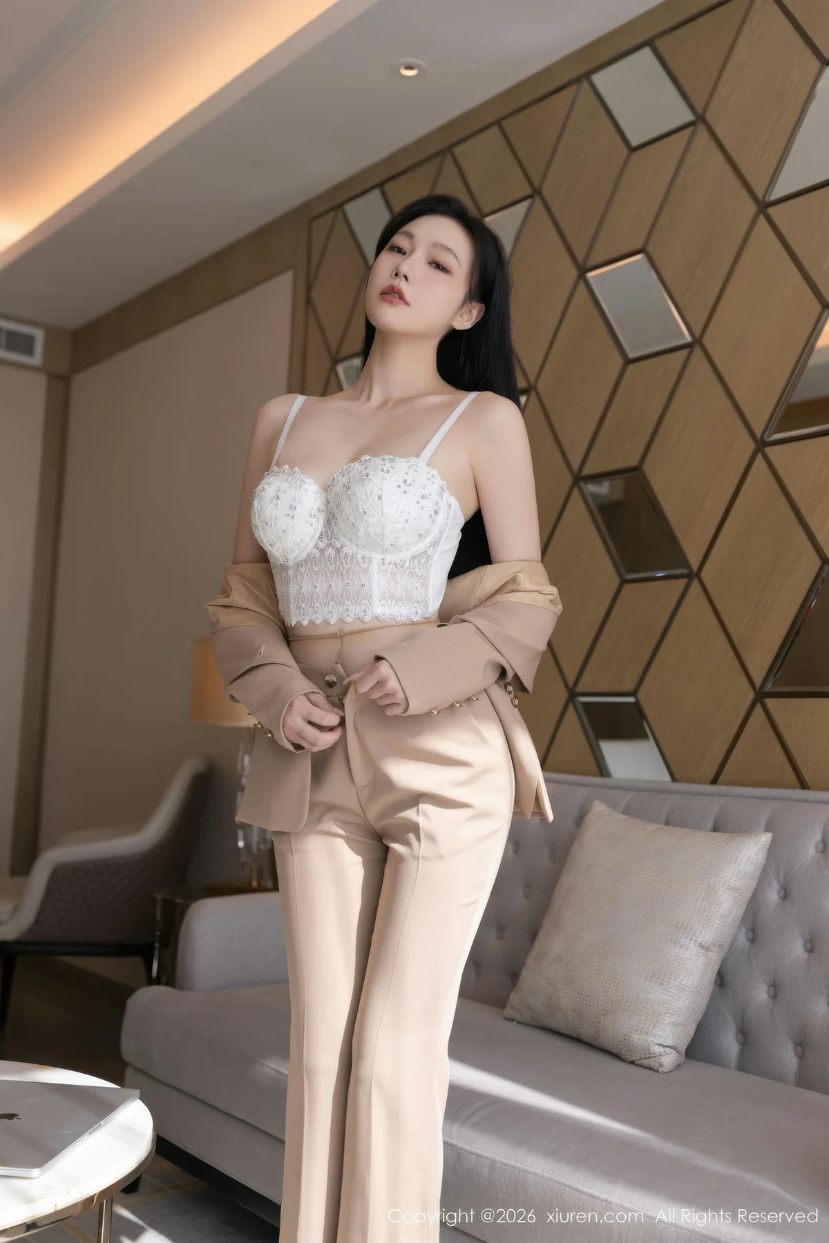 XiuRen 秀人 No.11282 安然anran 米色西服肉丝 - 6