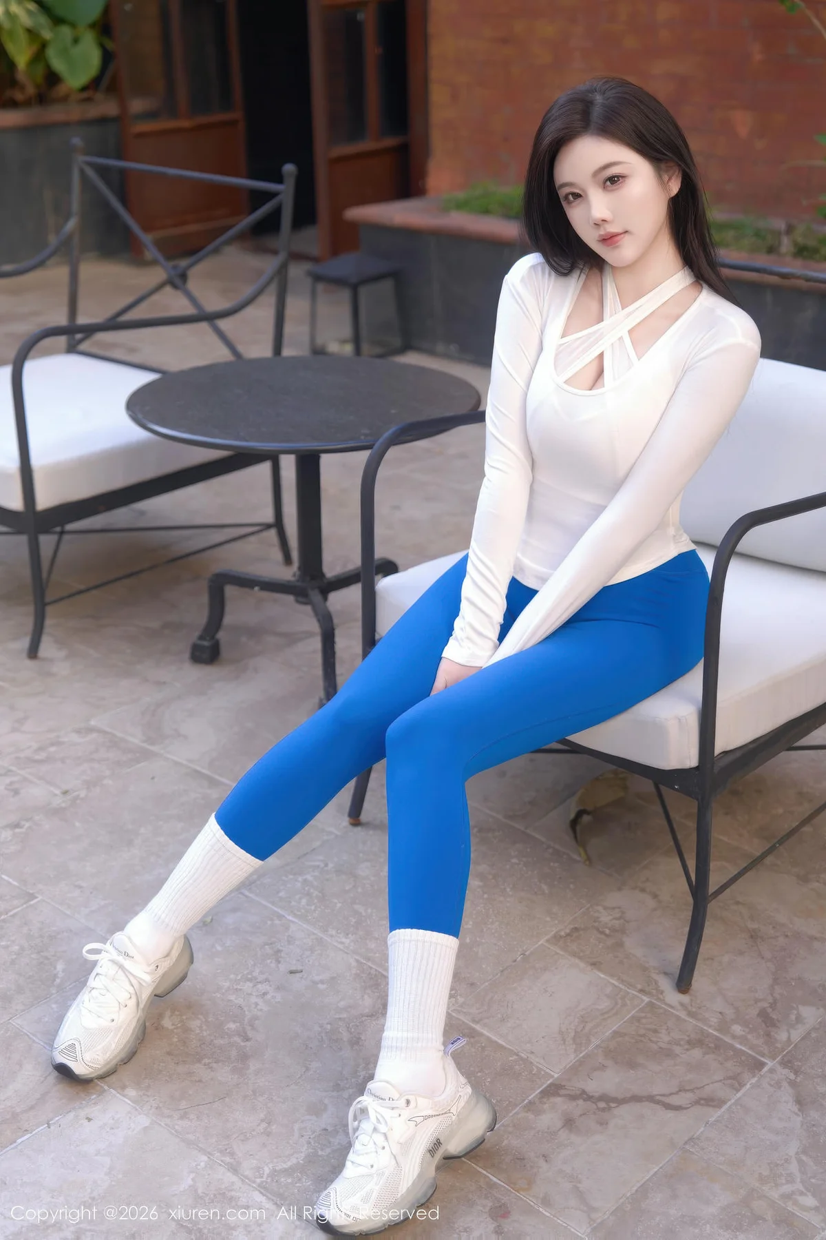 XiuRen 秀人 No.11287 杨晨晨白色情趣服饰灰丝 - 1