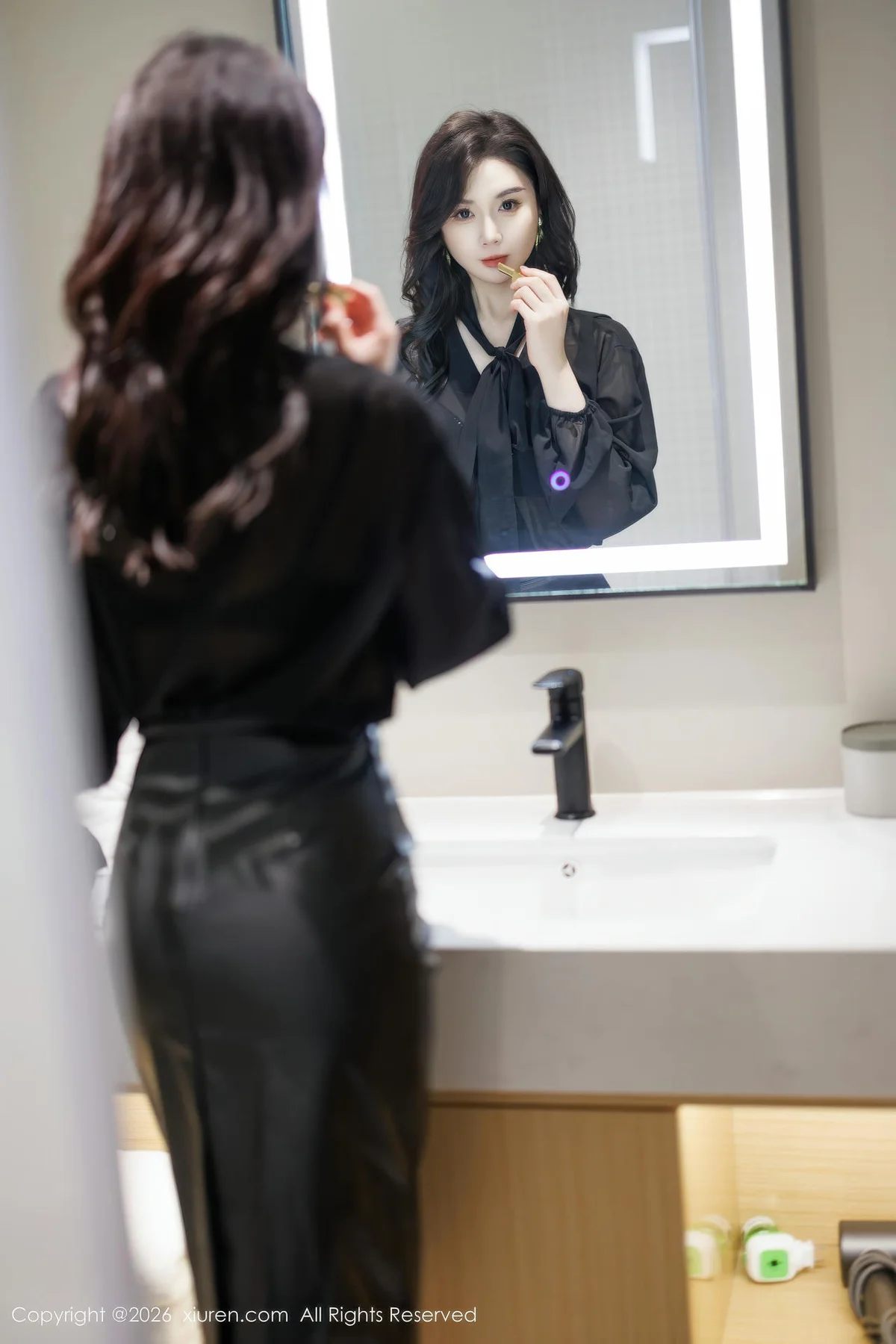 XiuRen 秀人 No.11291 心玥黑色皮裙黑丝高跟 - 7