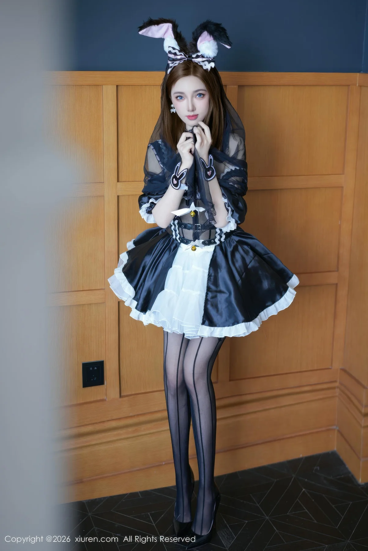 XiuRen 秀人 No.11294 Twins桃桃萝莉制服黑丝连体衣 - 6