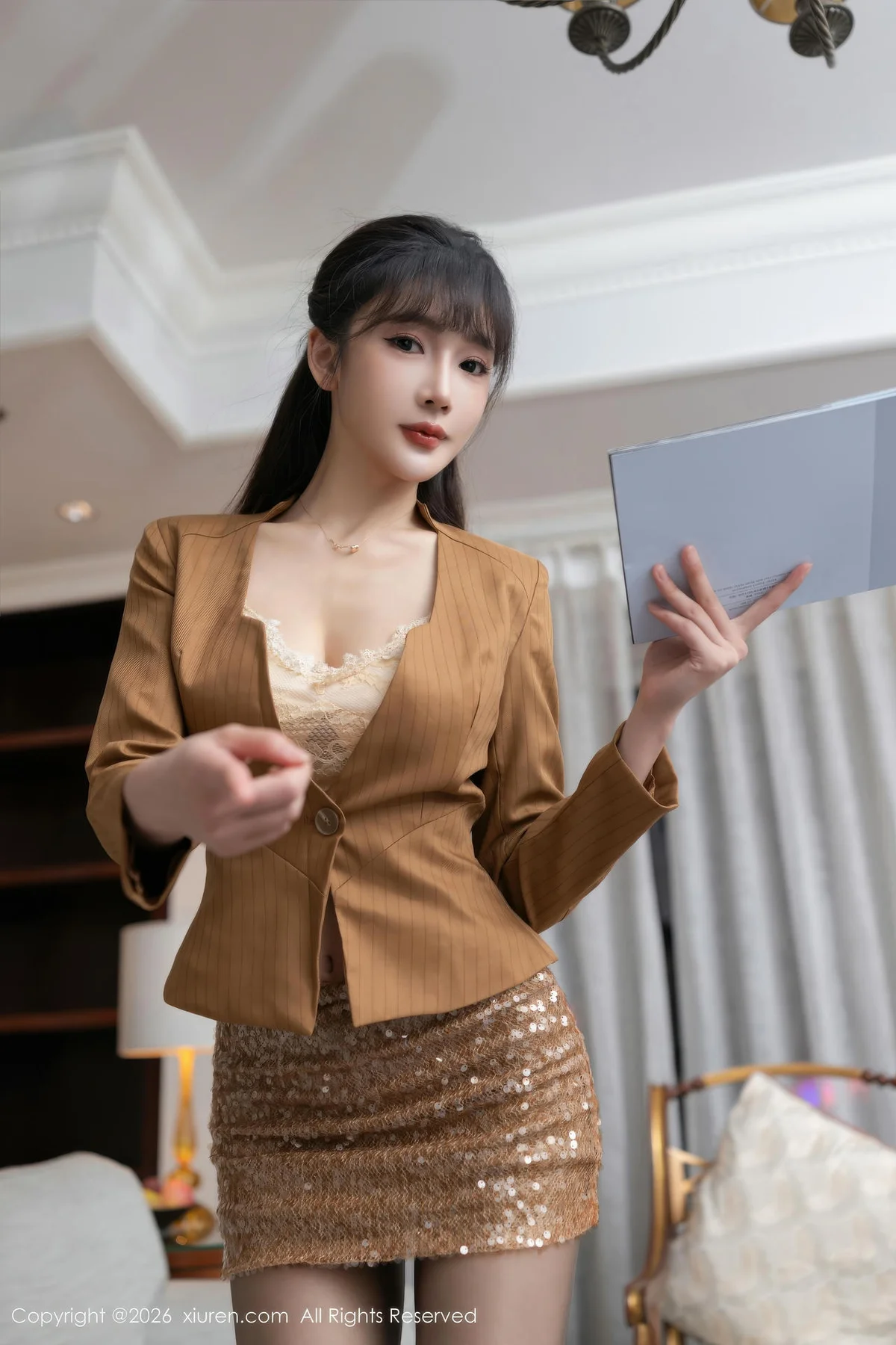 XiuRen 秀人 No.11295 陆萱萱教室短裙制服西服 - 1