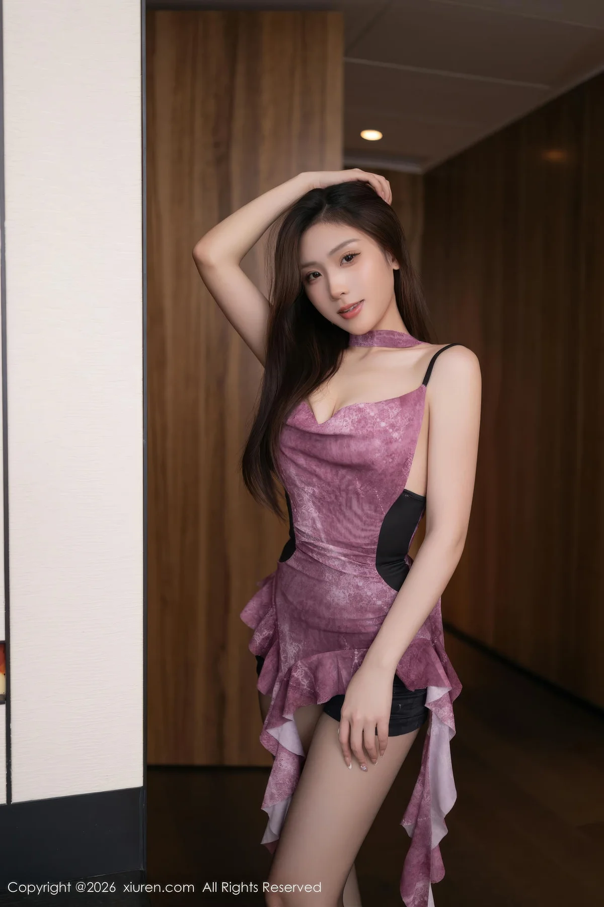 XiuRen 秀人 No.11297 刘婷婷 黑色吊带魅惑黑丝 - 8