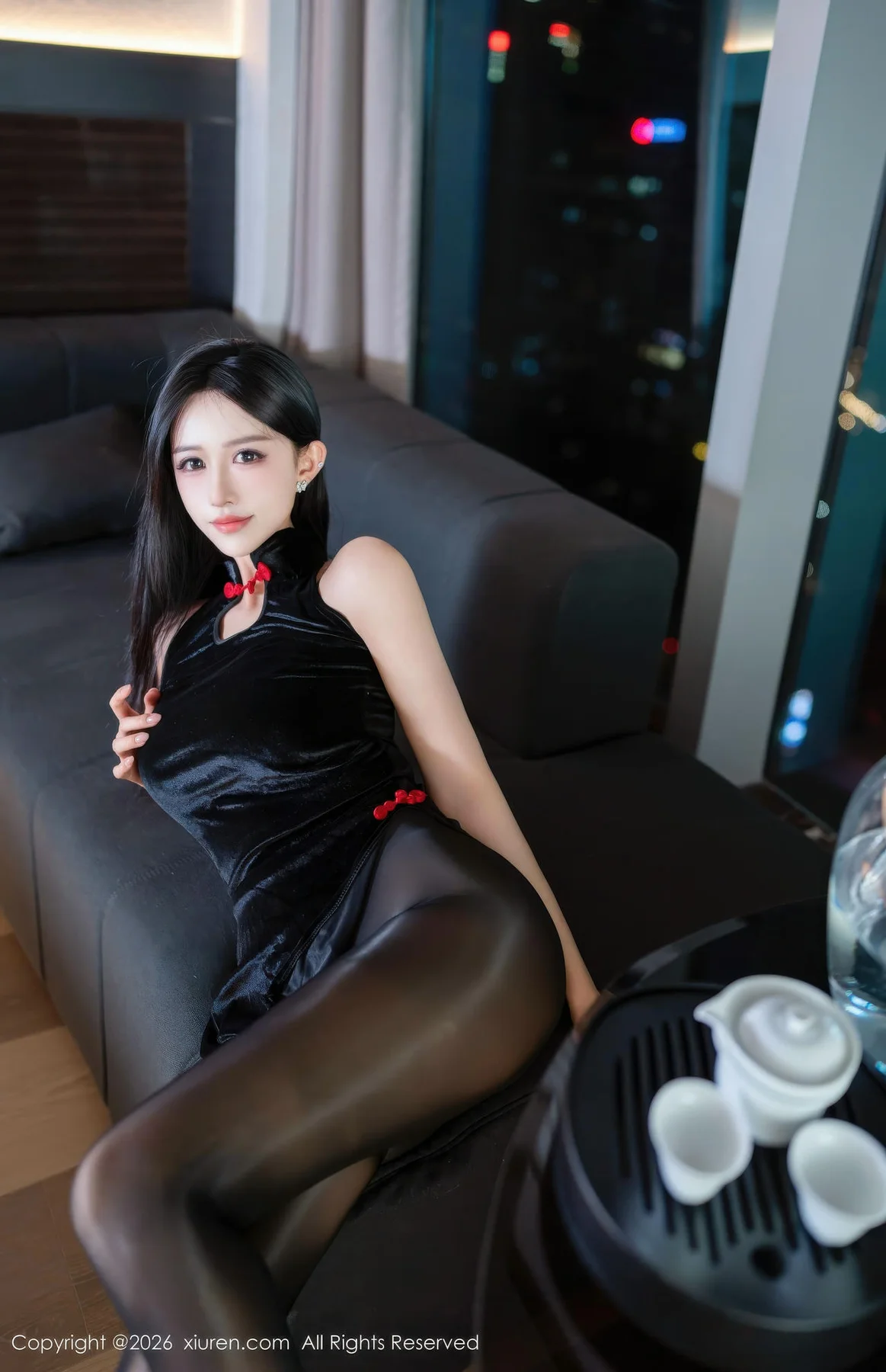 XiuRen 秀人 No.11300 shelly诗莉 黑色情趣内衣 - 5