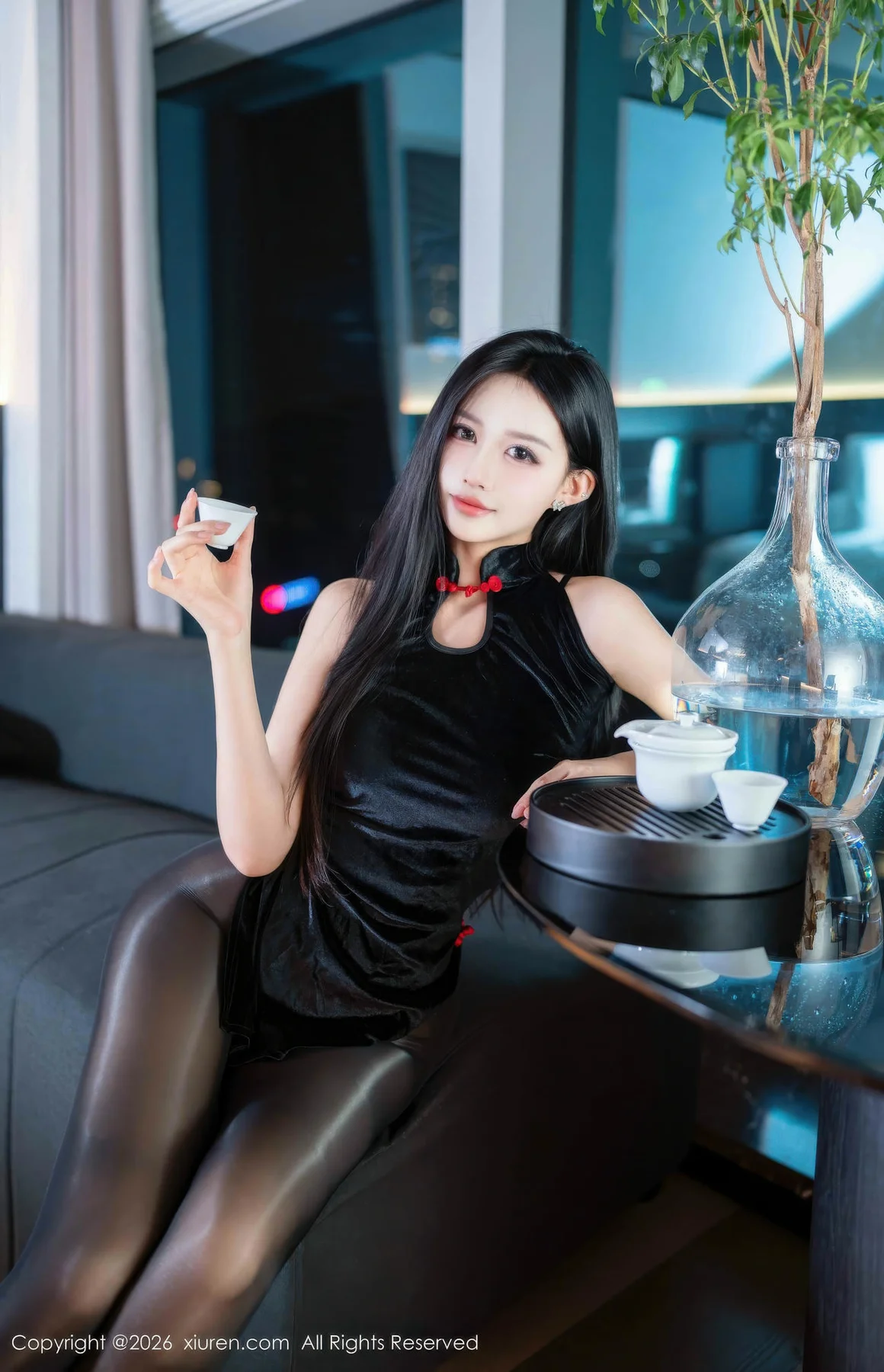 XiuRen 秀人 No.11300 shelly诗莉 黑色情趣内衣 - 2